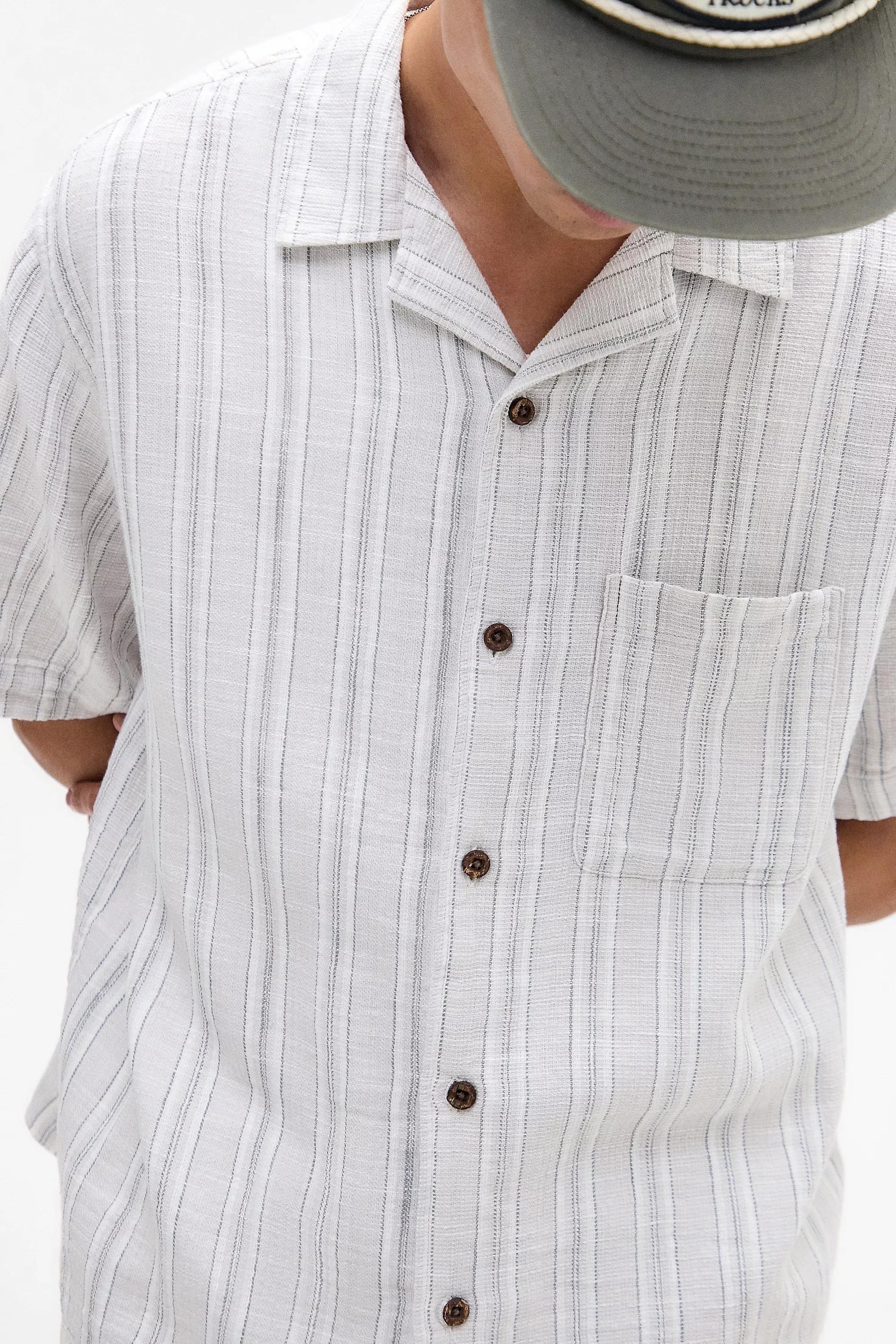 Grey Bdg Nico Tonal Stripe Shirt, , large image number 1