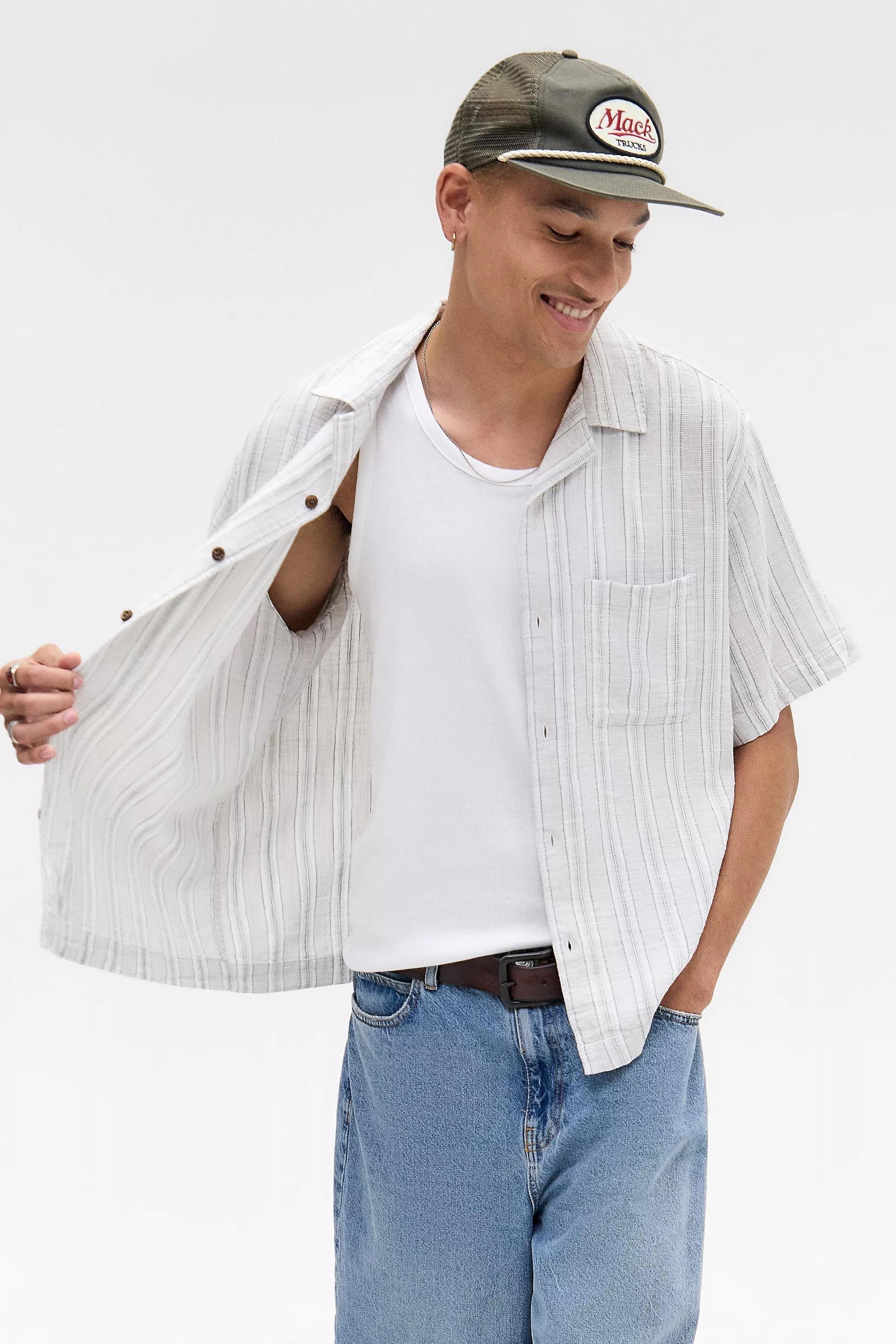 Grey Bdg Nico Tonal Stripe Shirt, , large image number 2