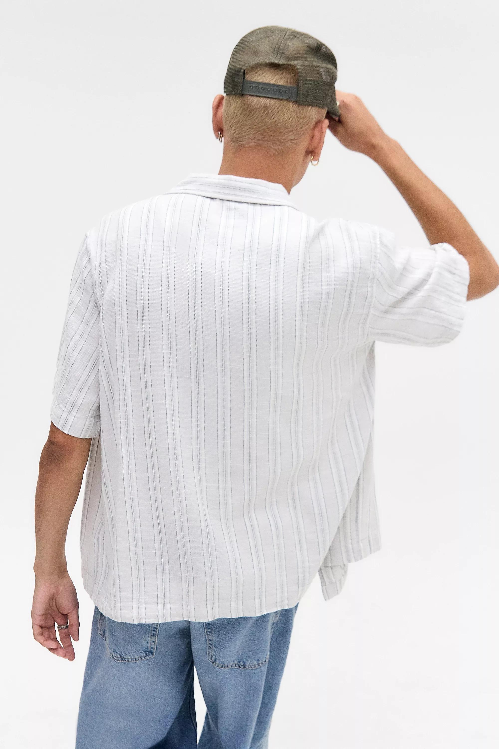 Grey Bdg Nico Tonal Stripe Shirt, , large image number 4