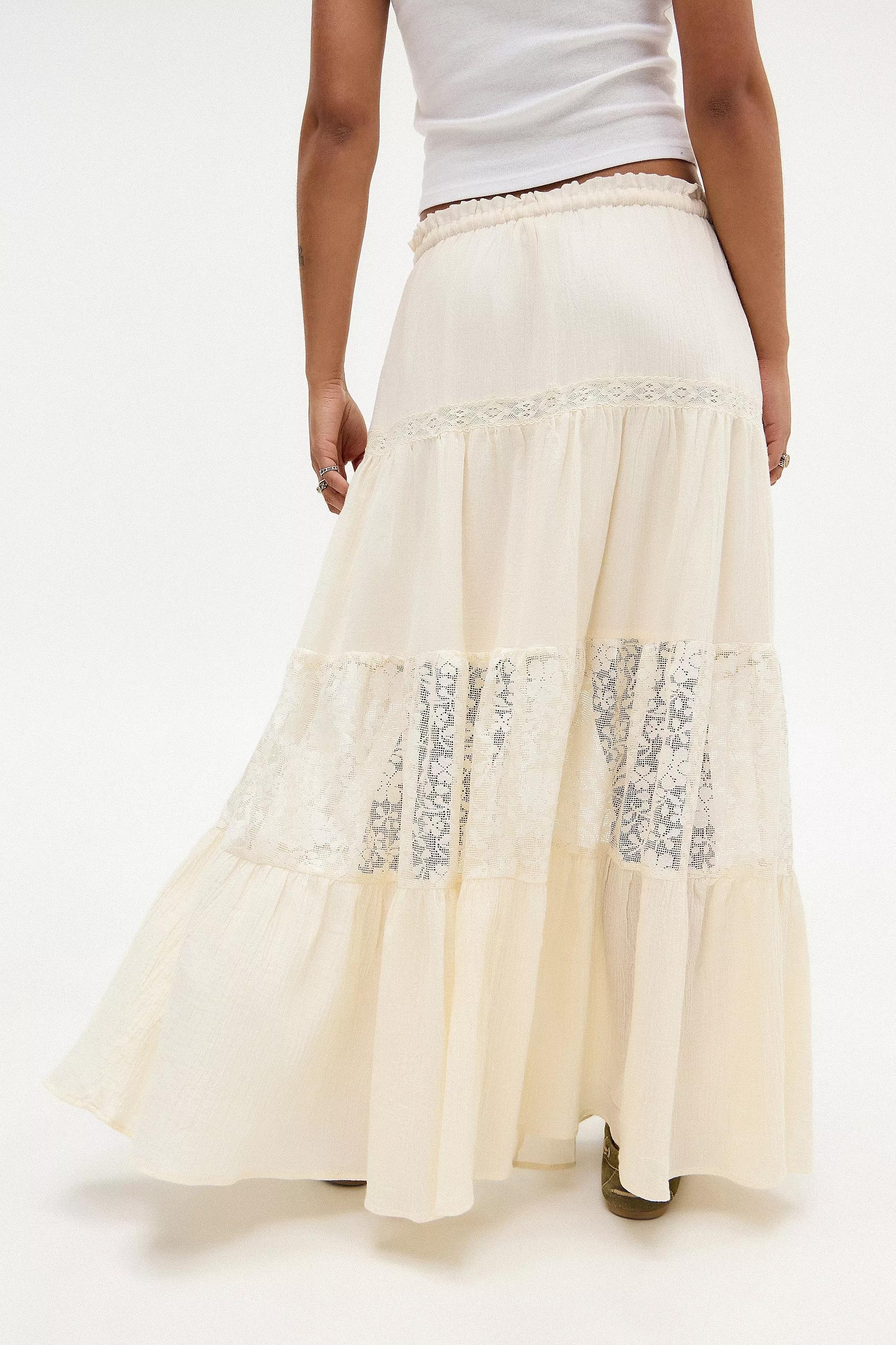 Cream Kiss The Sky Laced Skirt, , large image number 3