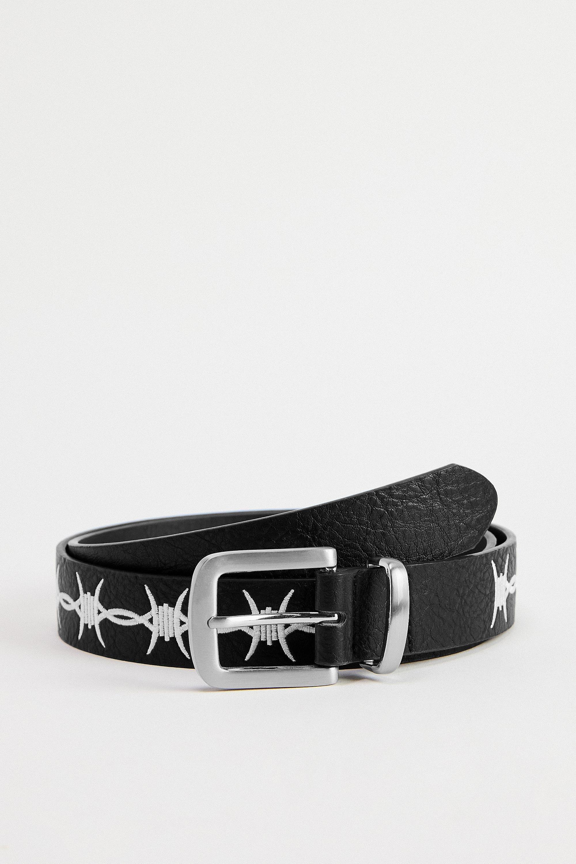 BLACK UO Barbed Wire Belt, BLK, large image number 0