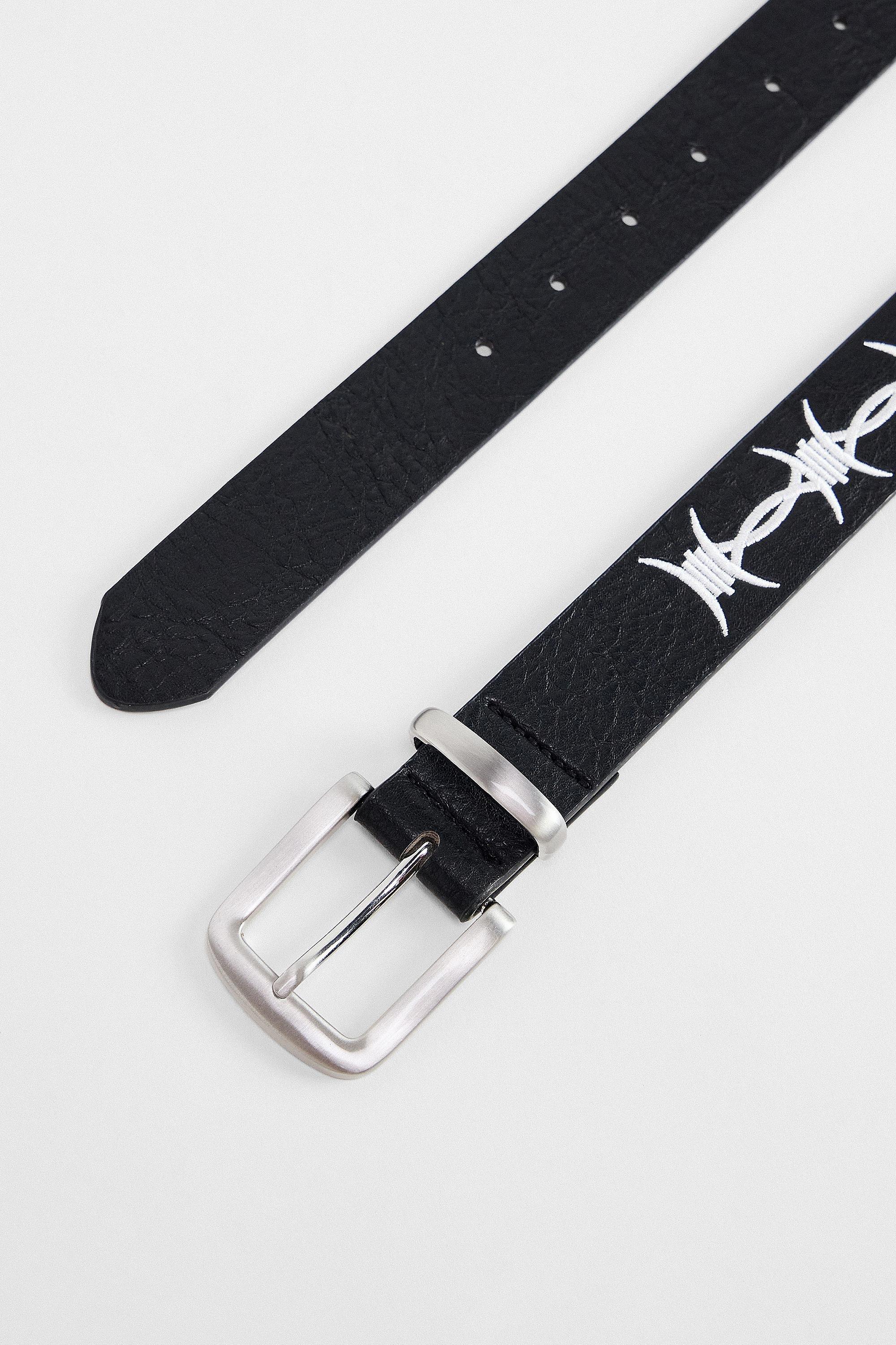 BLACK UO Barbed Wire Belt, BLK, large image number 1