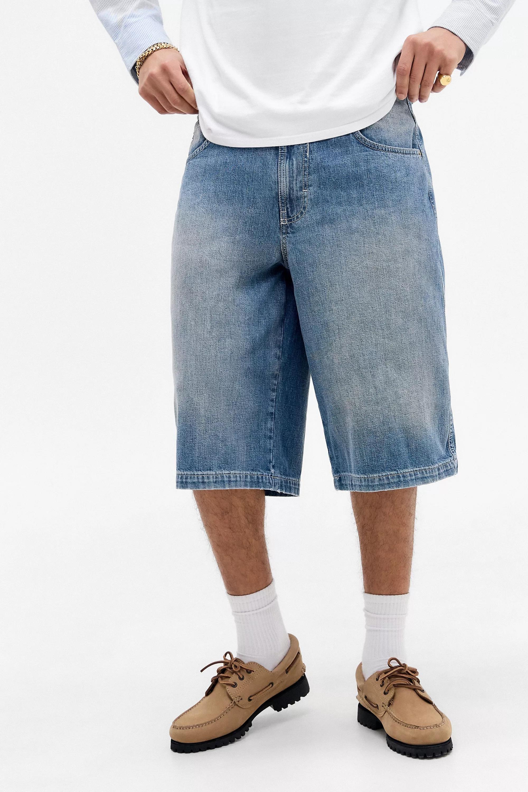 Blue Bdg Blue Neo Crosshatch Jorts, , medium