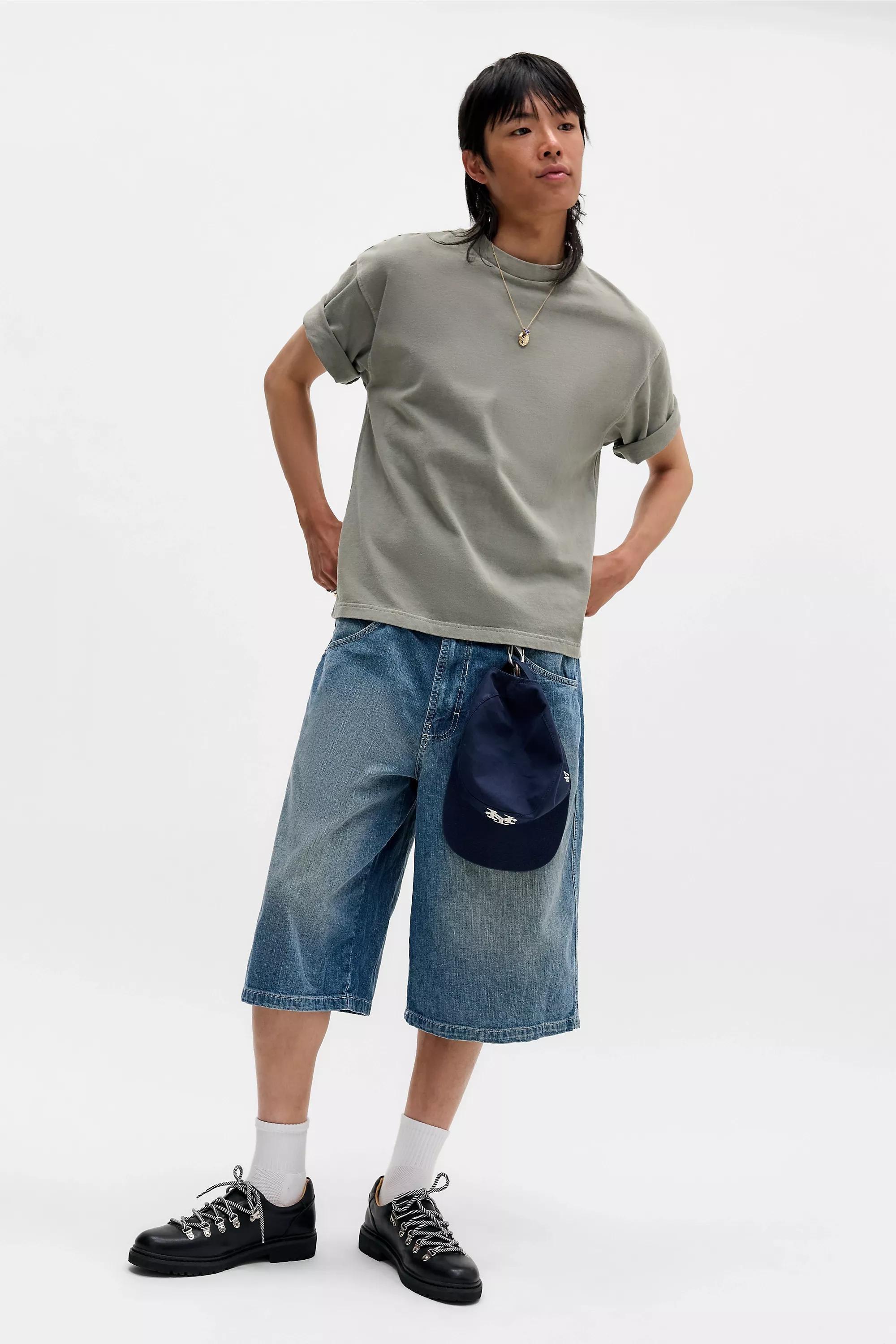 Blue Bdg Blue Neo Crosshatch Jorts, , large image number 1