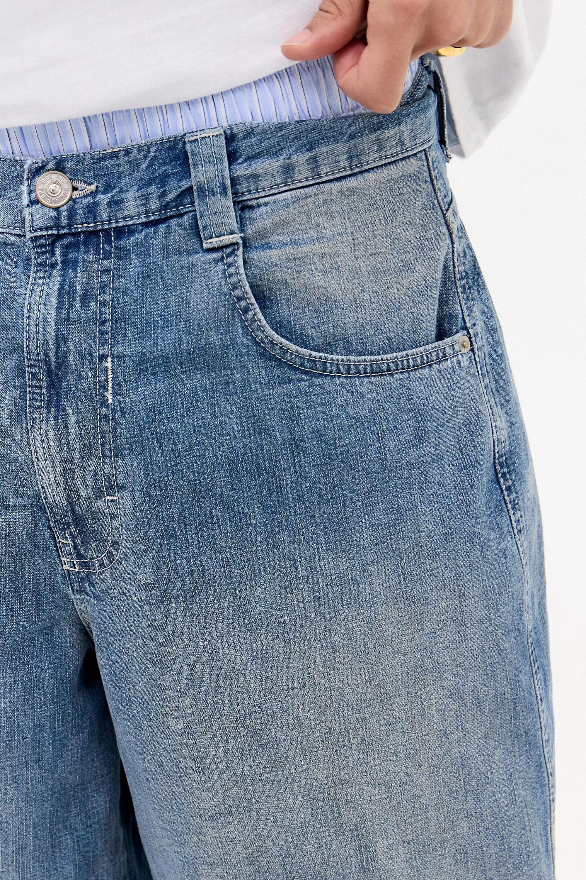 Blue Bdg Blue Neo Crosshatch Jorts, , large image number 2