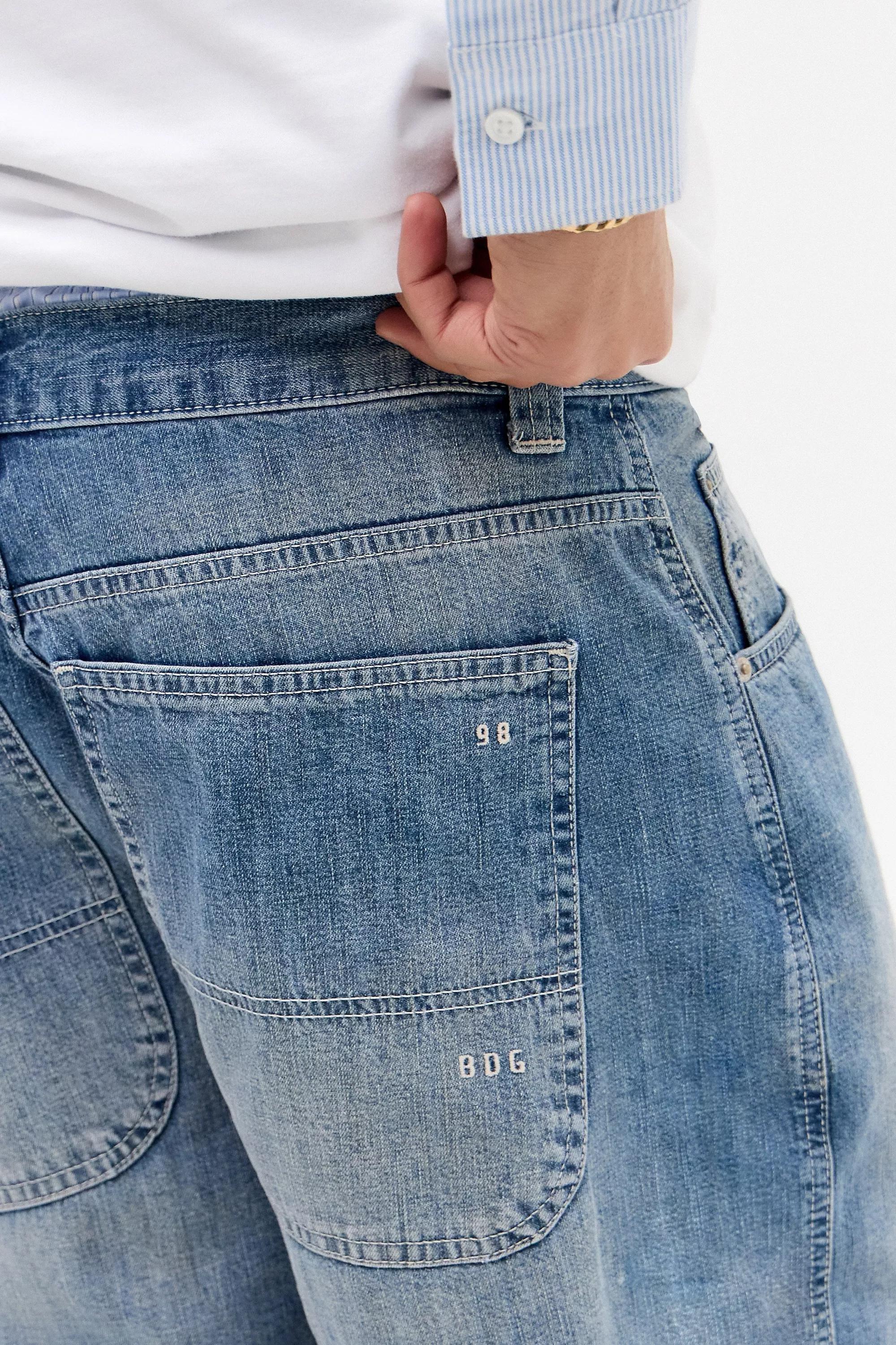 Blue Bdg Blue Neo Crosshatch Jorts, , large image number 3