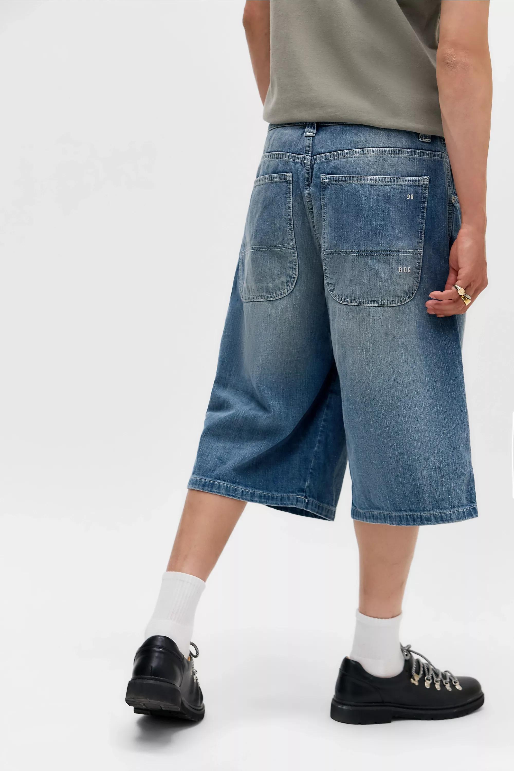 Blue Bdg Blue Neo Crosshatch Jorts, , large image number 3