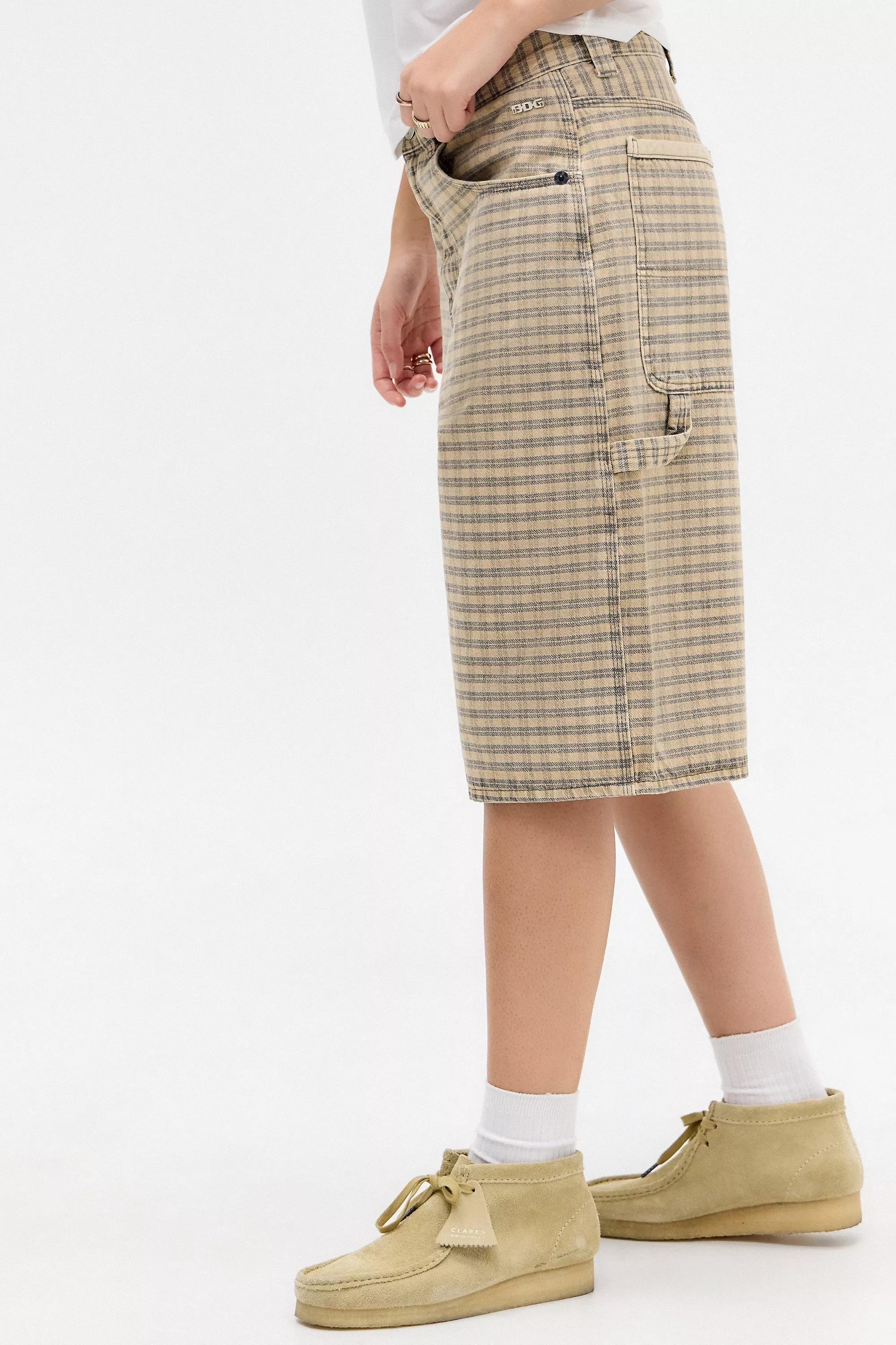 Beige Bdg Checked Astrid Jorts, , large image number 2