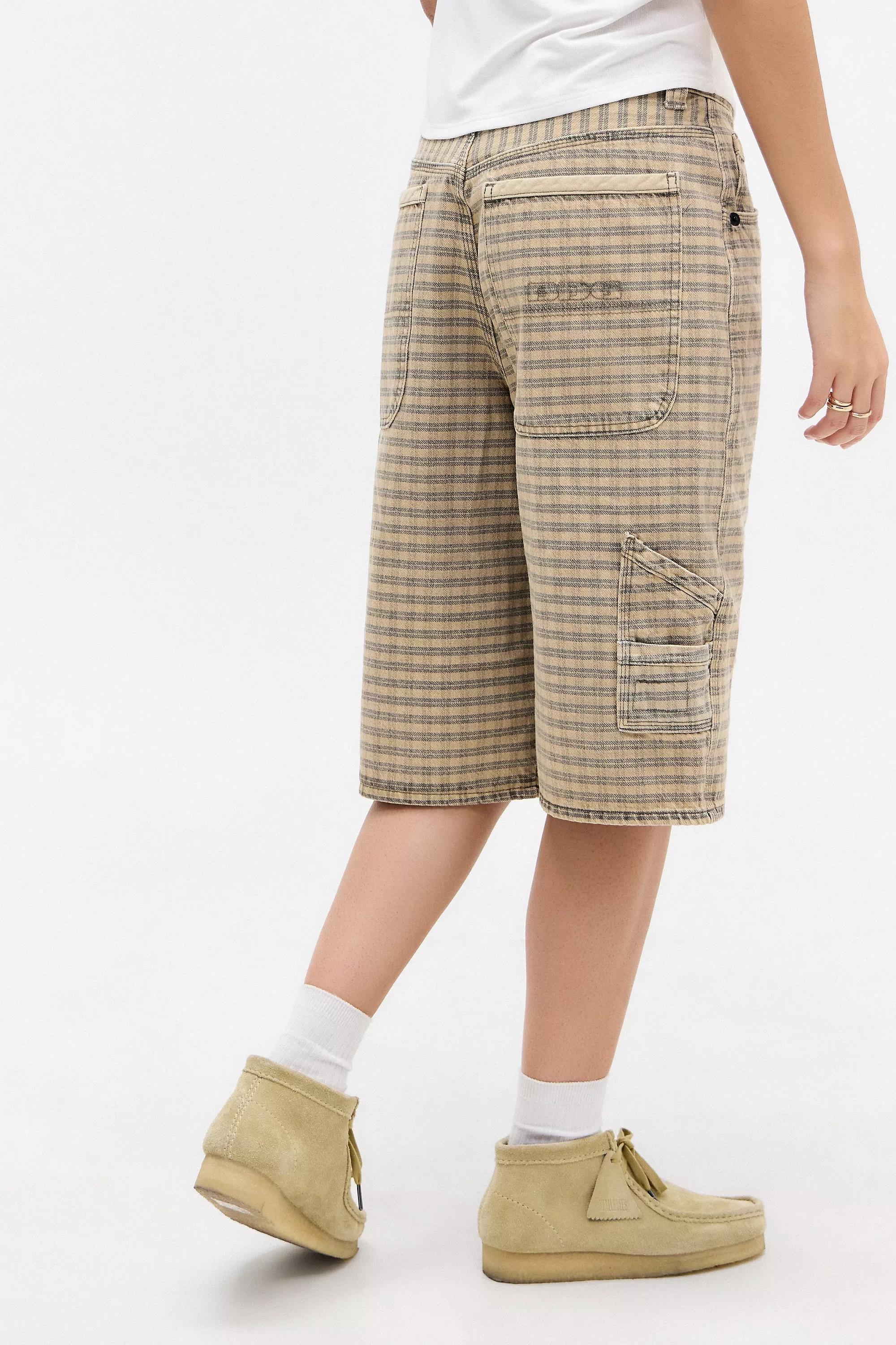 Beige Bdg Checked Astrid Jorts, , large image number 5