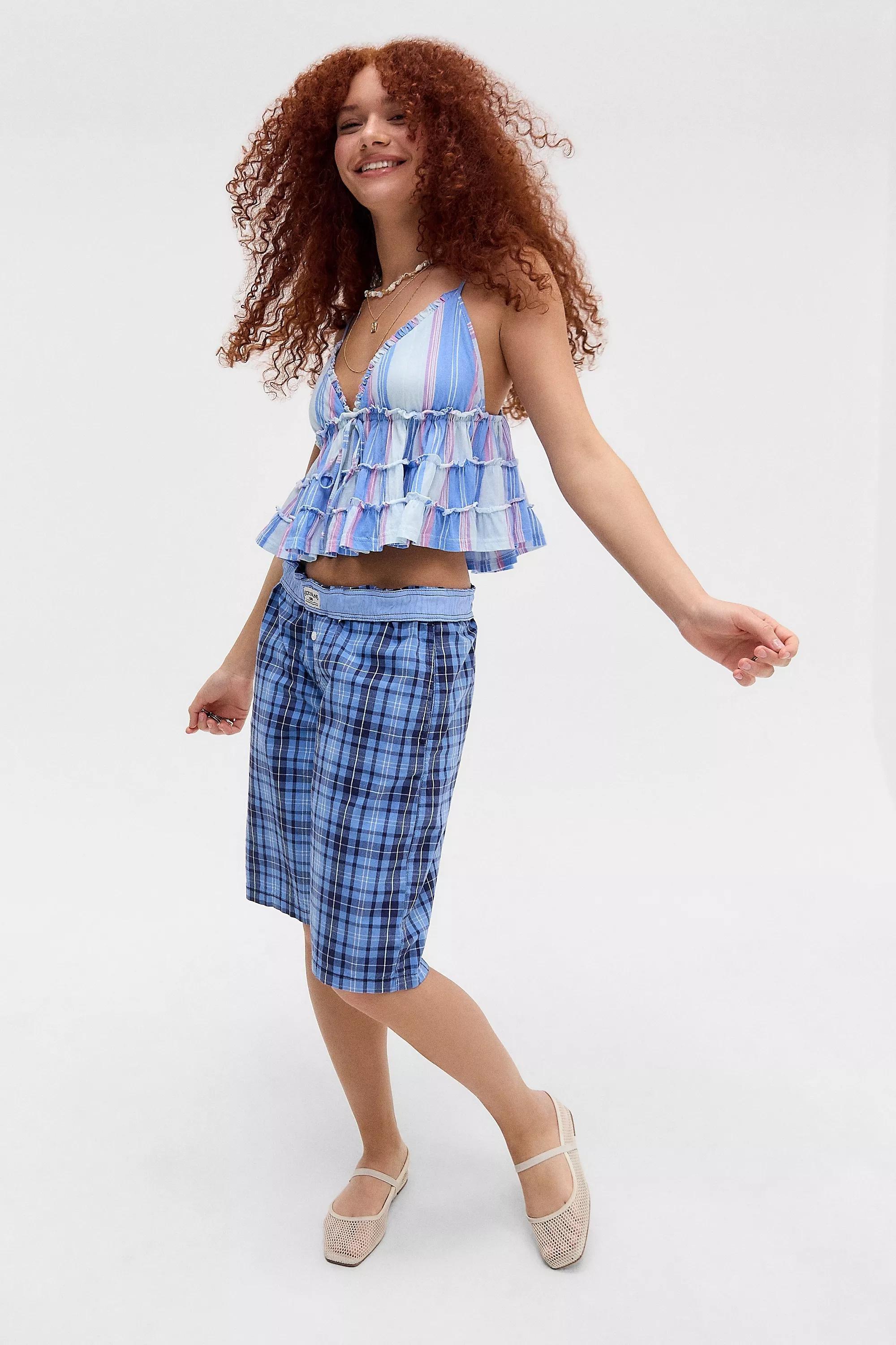 Blue Kimchi Blue Nia Babydoll Stripe Tank Top, , large image number 1