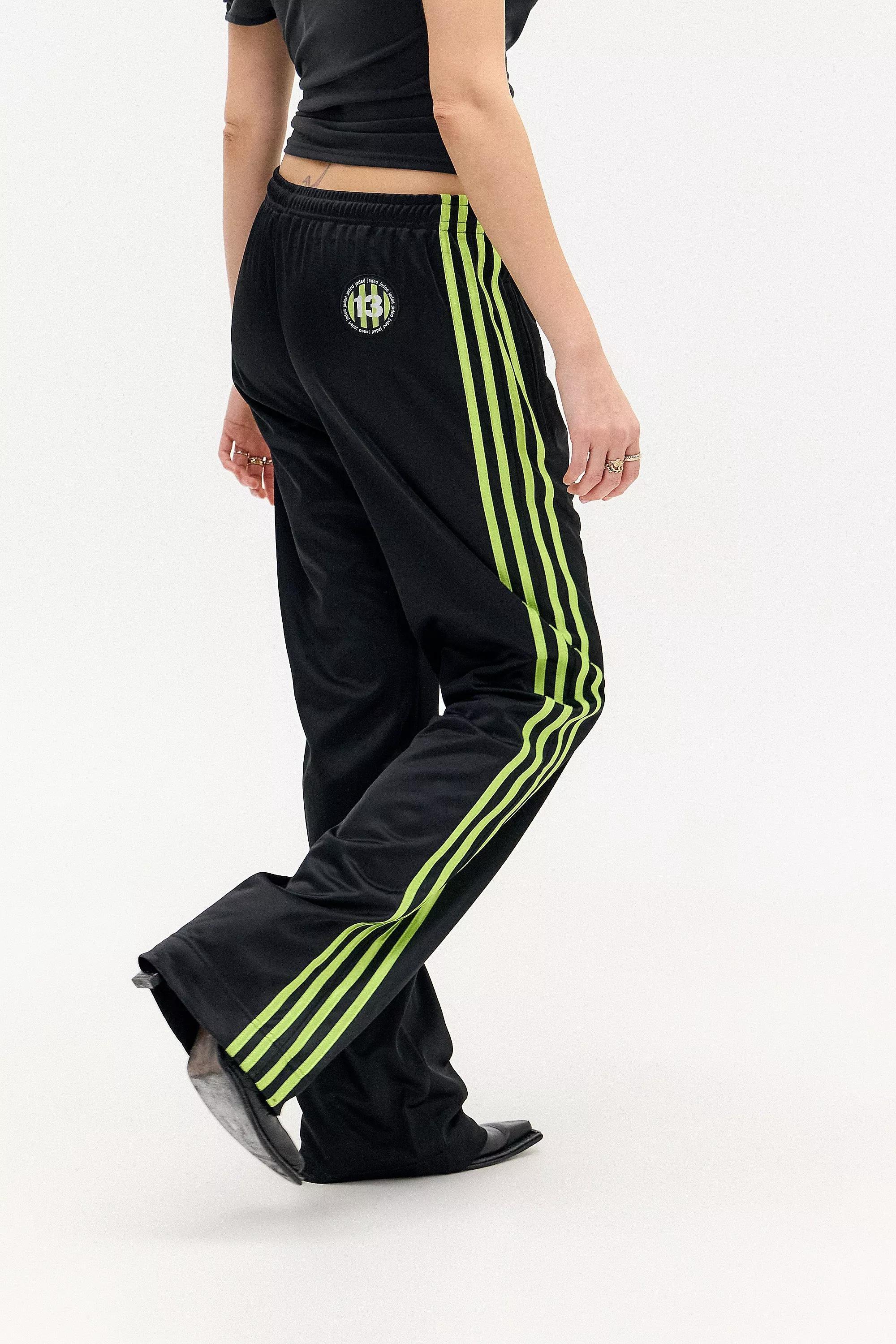Black Jaded London Neon Bootcut Sporty Joggers, , large image number 2