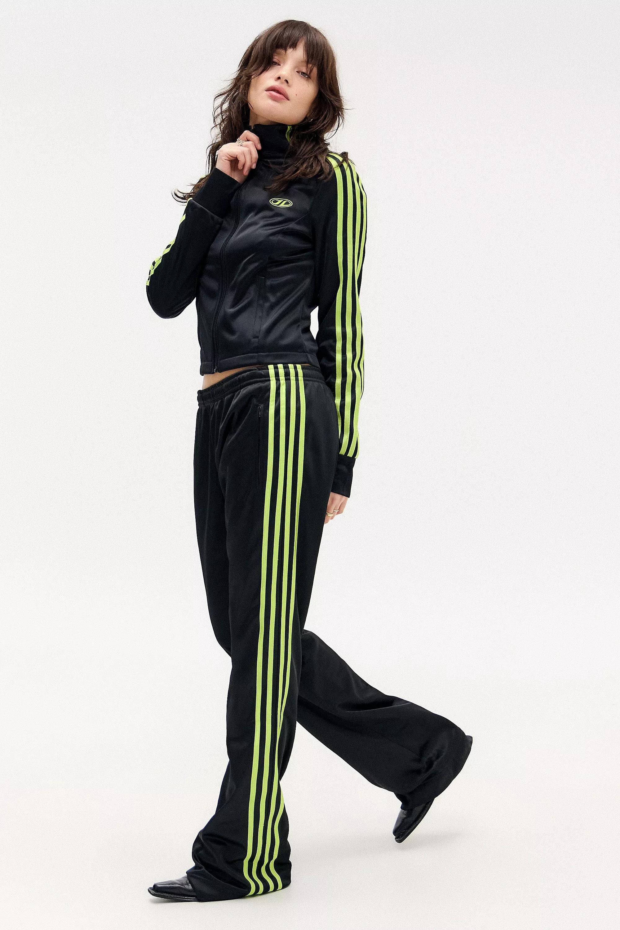 Black Jaded London Neon Bootcut Sporty Joggers, , large image number 4