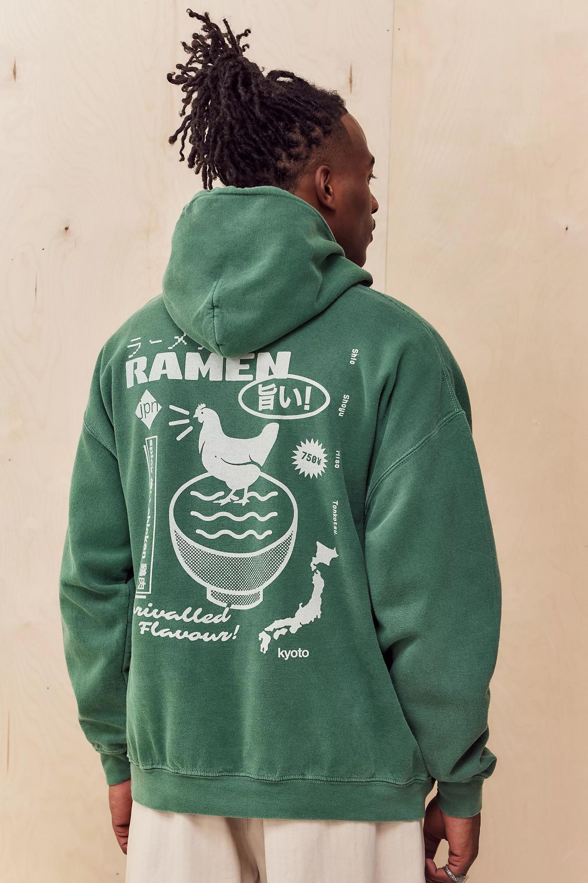 Green Uo Ramen Hoodie, , large image number 0