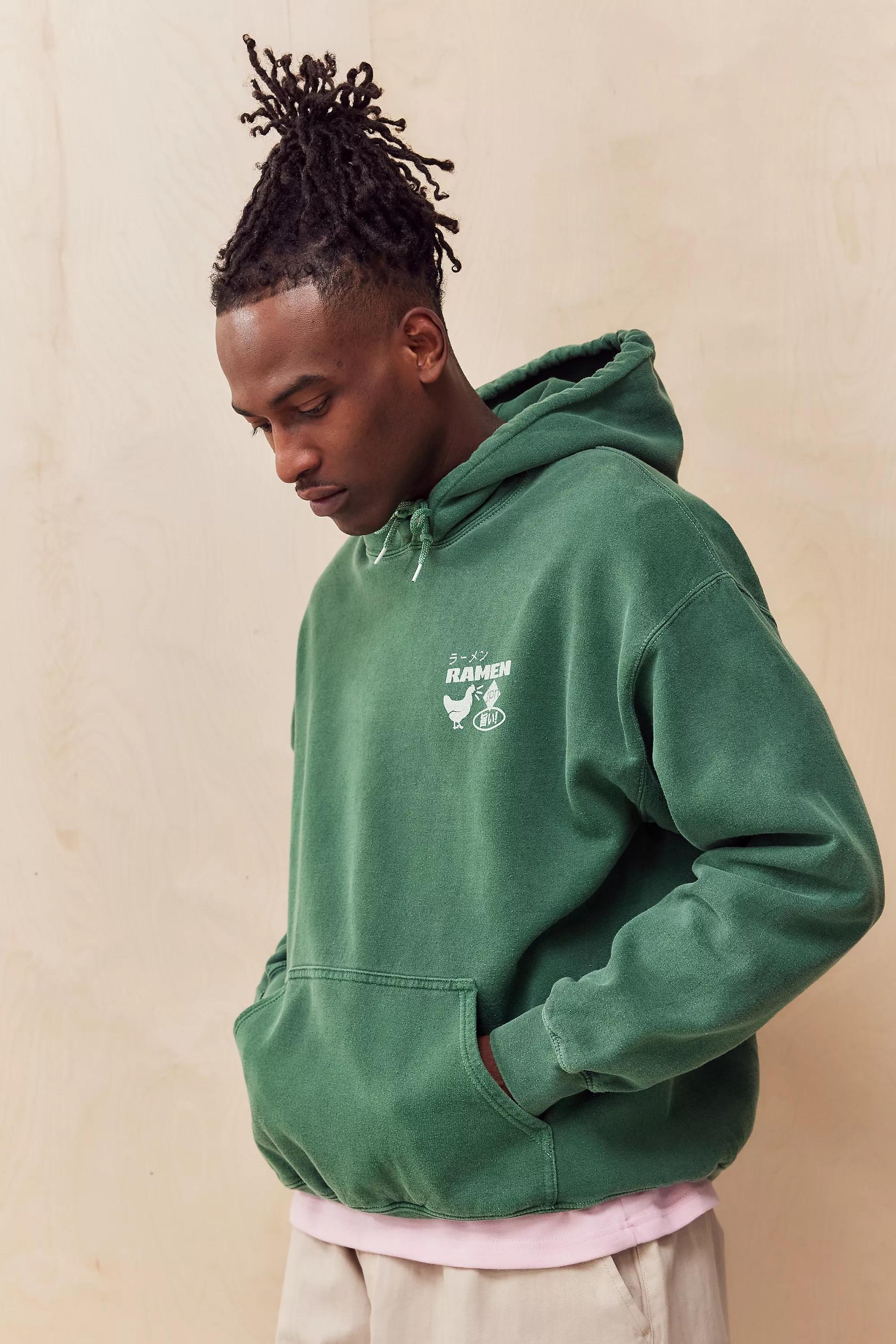 Green Uo Ramen Hoodie, , large image number 1
