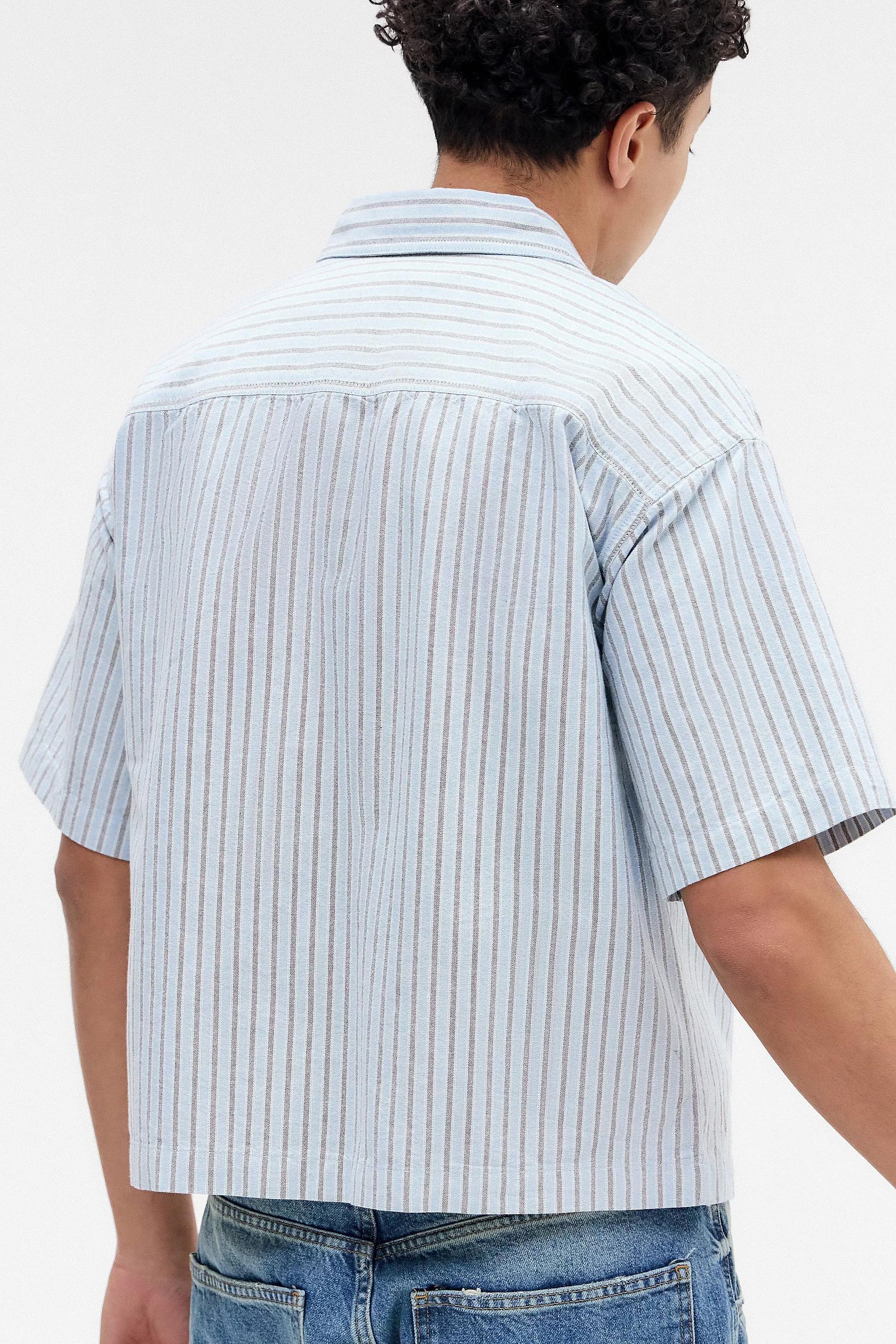 Blue Bdg Striped Printed Shirt, , large image number 3