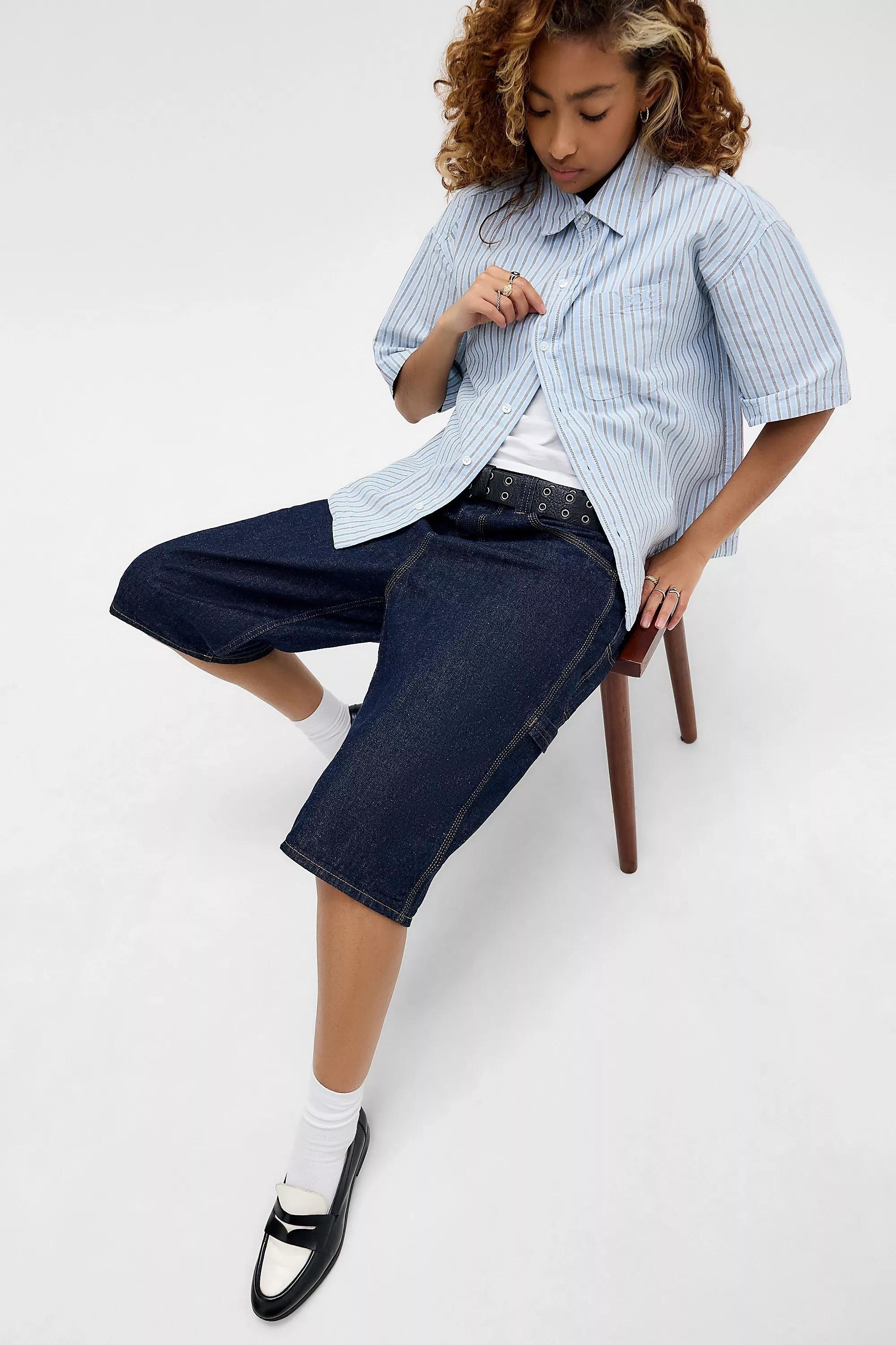 Blue Bdg Striped Printed Shirt, BLUE, large image number 4