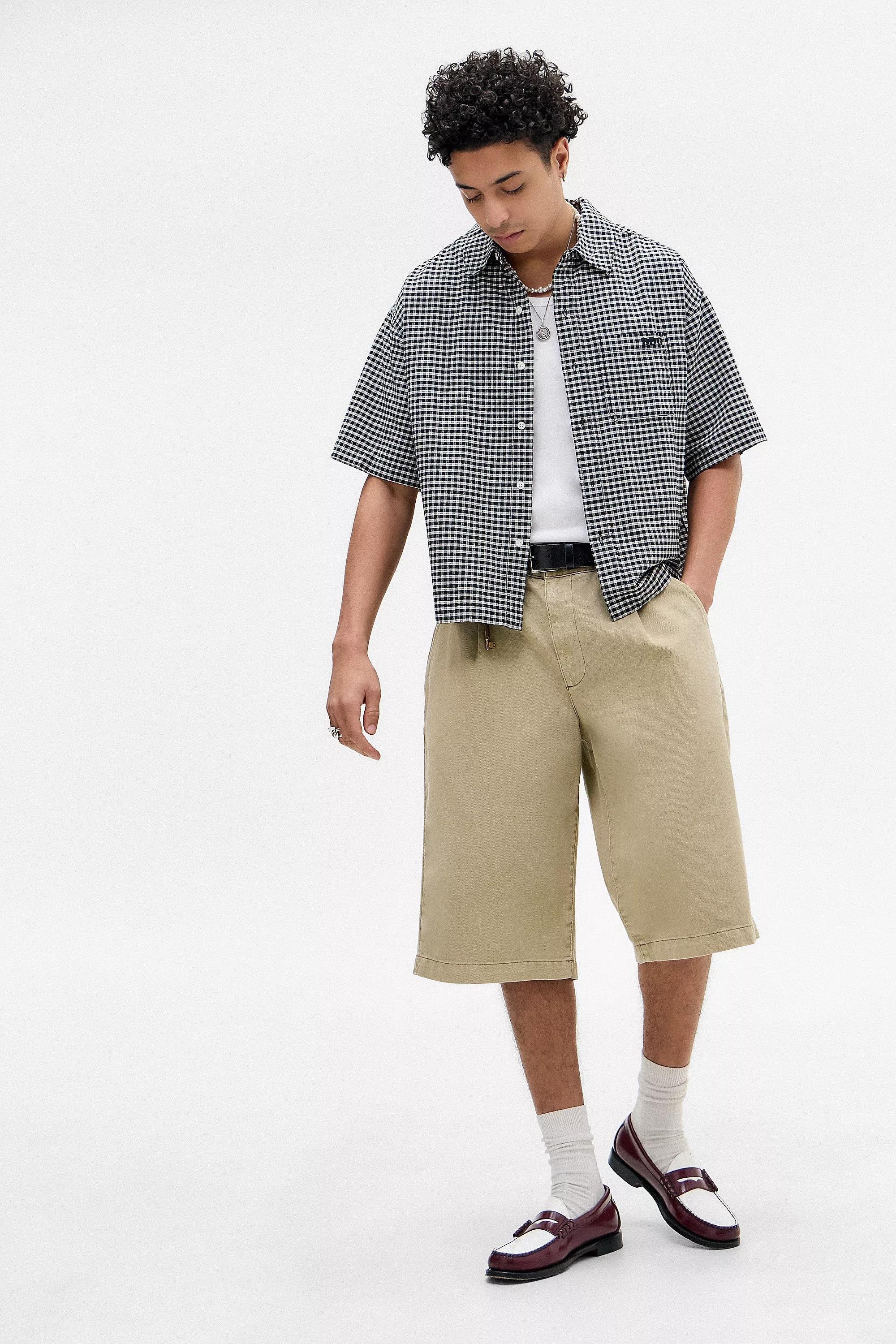 Black Bdg Arlo Check Crop Oxford Shirt, , large image number 2