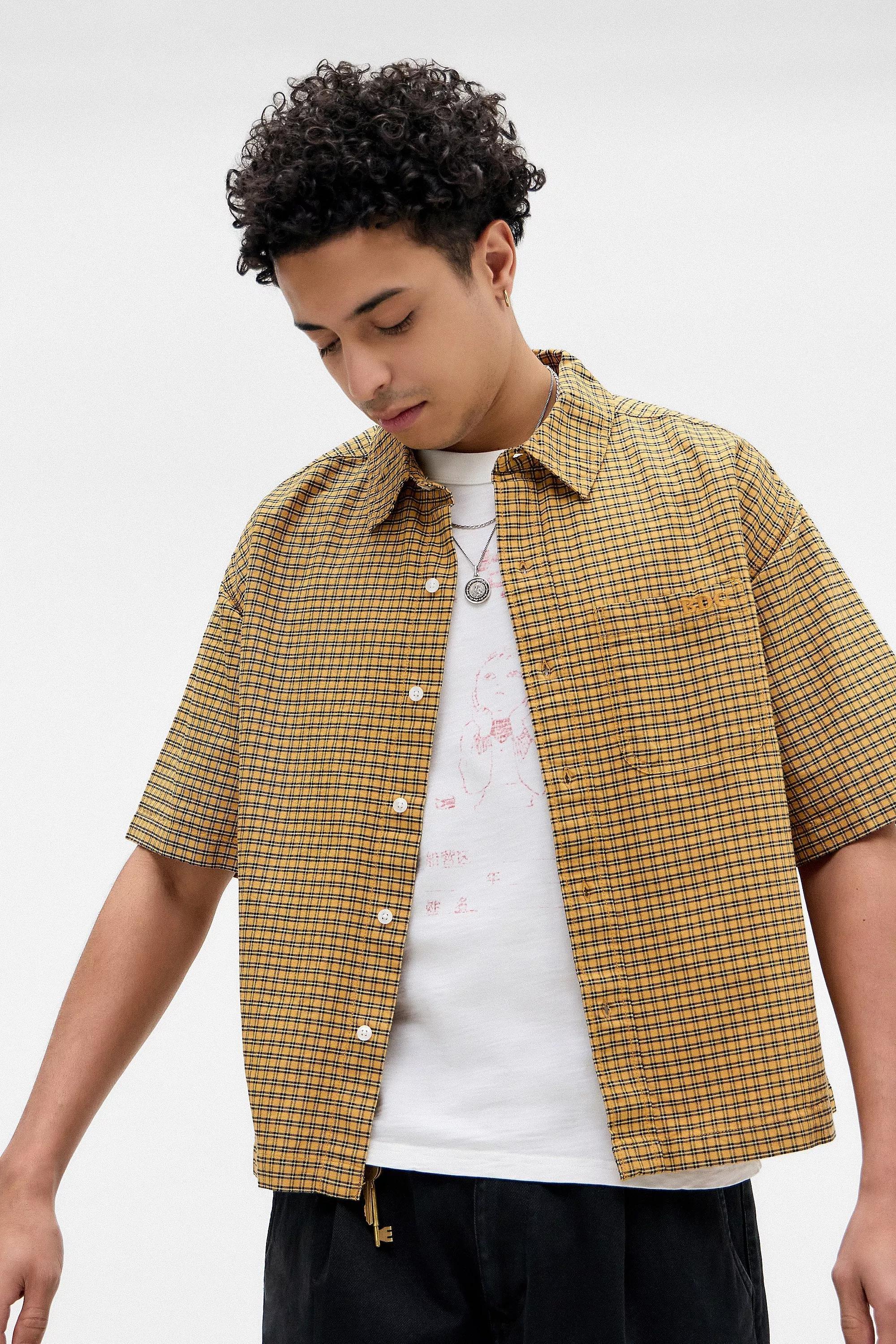 Beige Bdg Tan Arlo Check Crop Oxford Shirt, , large image number 0