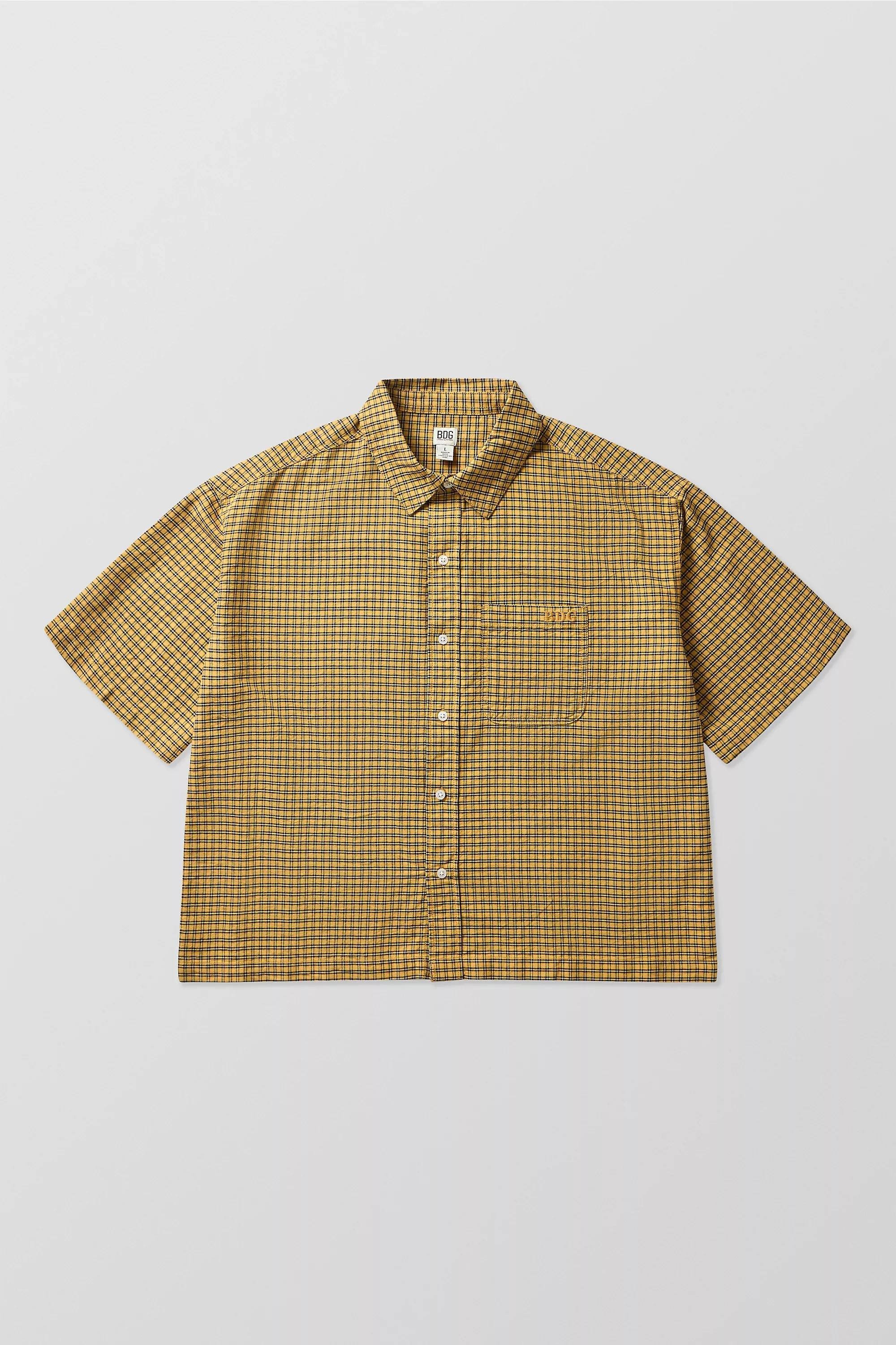 Beige Bdg Tan Arlo Check Crop Oxford Shirt, , large image number 5