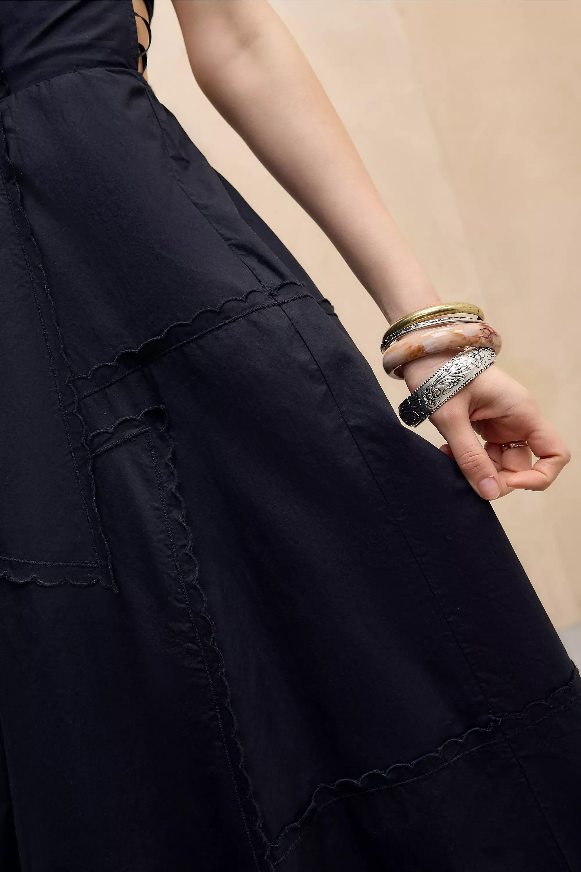 Black Kimchi Blue Neya Poplin Halter Dress, BLK, large image number 3