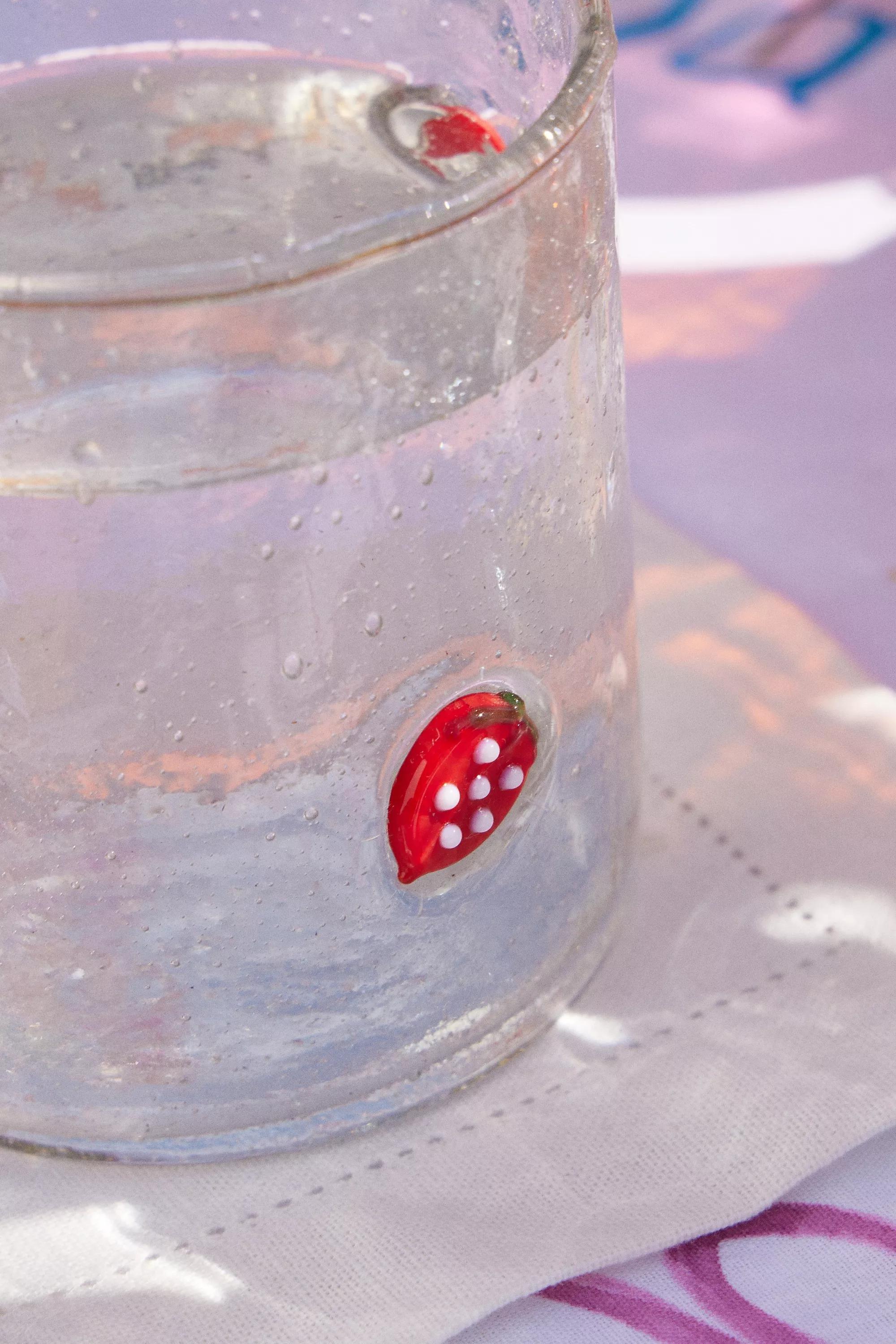 Red Strawberry Glass, ASSORT, large image number 1