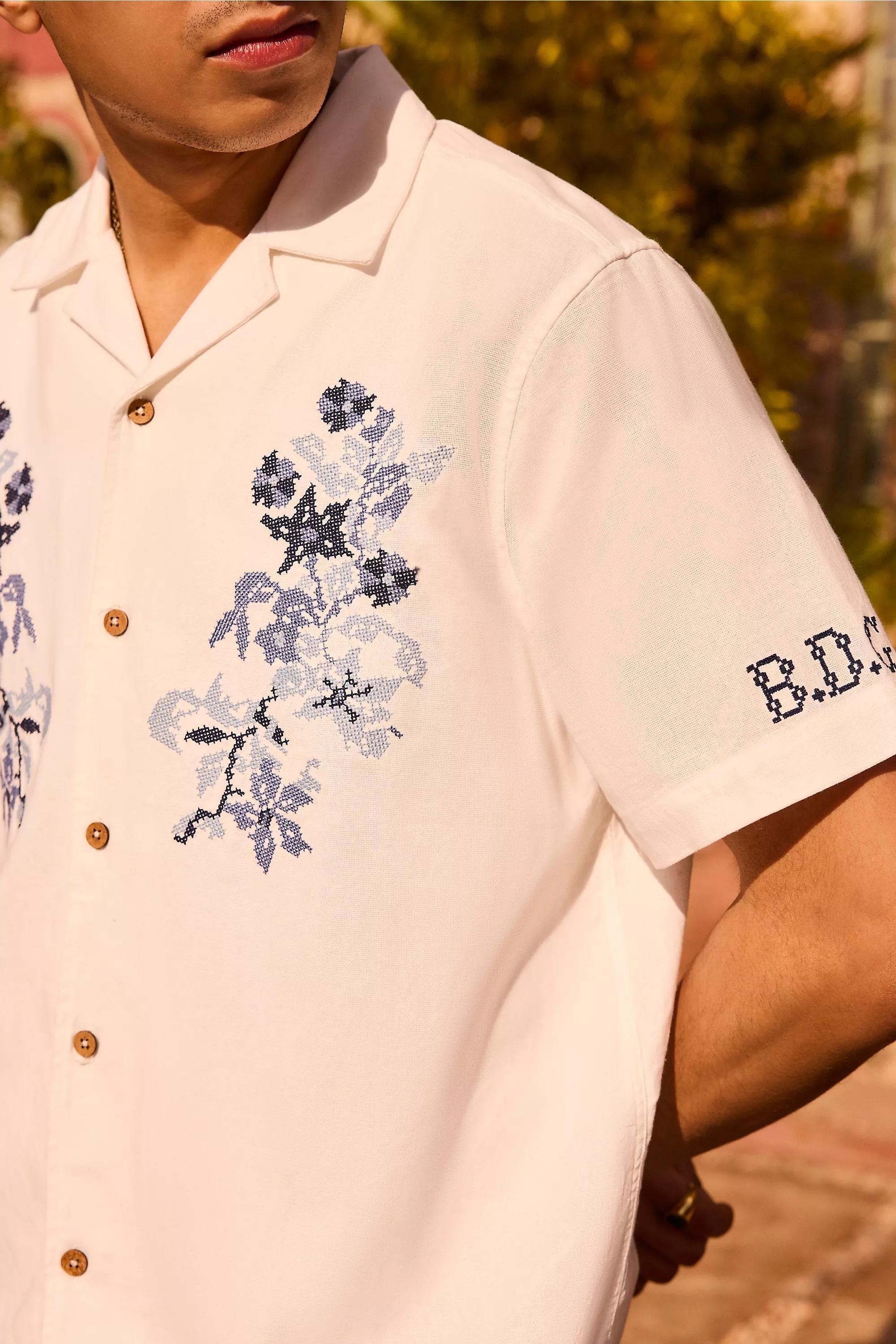 White Bdg Peggy Embroidered Floral Shirt, , large image number 4