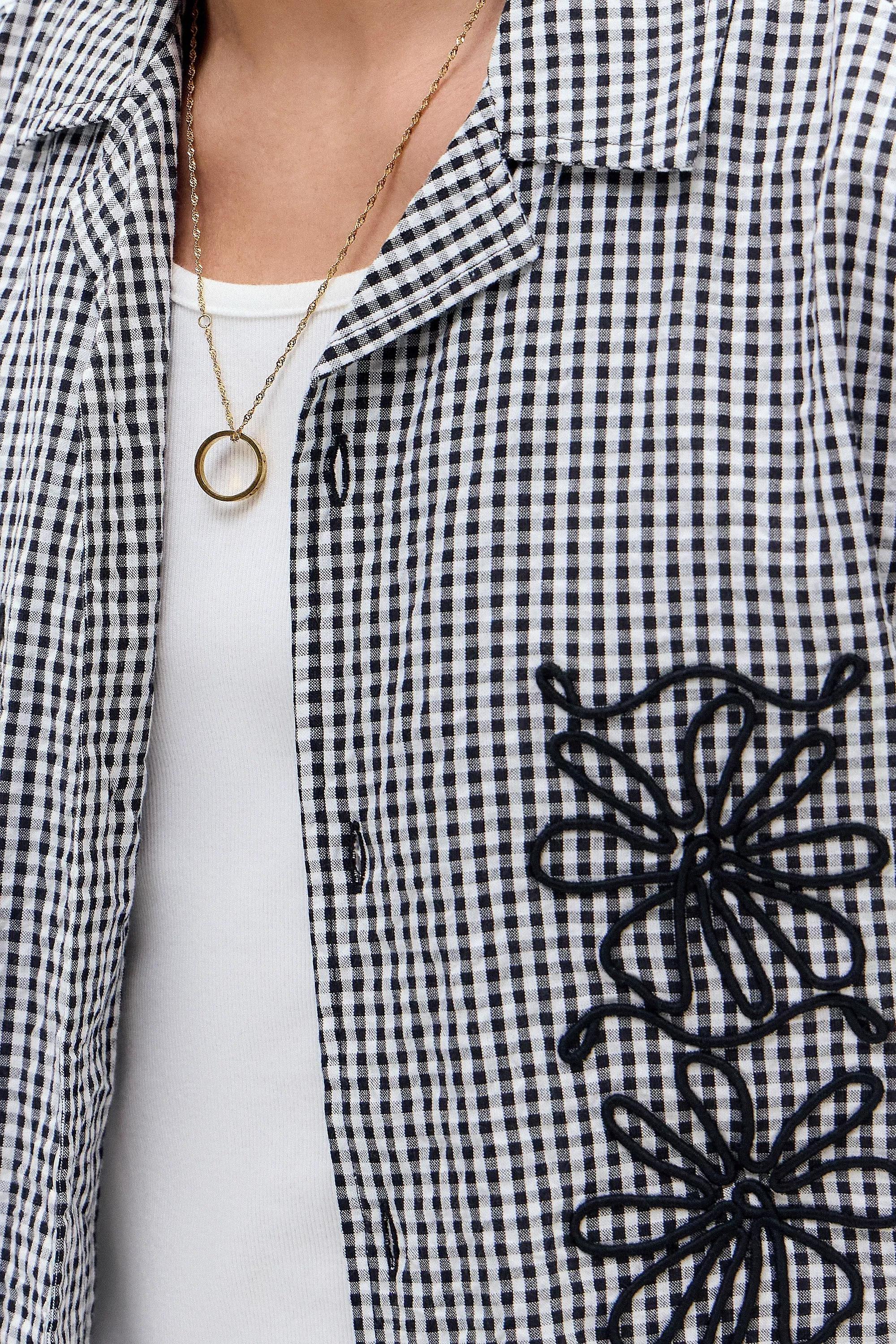 Black Bdg Khari Gingham Shirt, , large image number 3