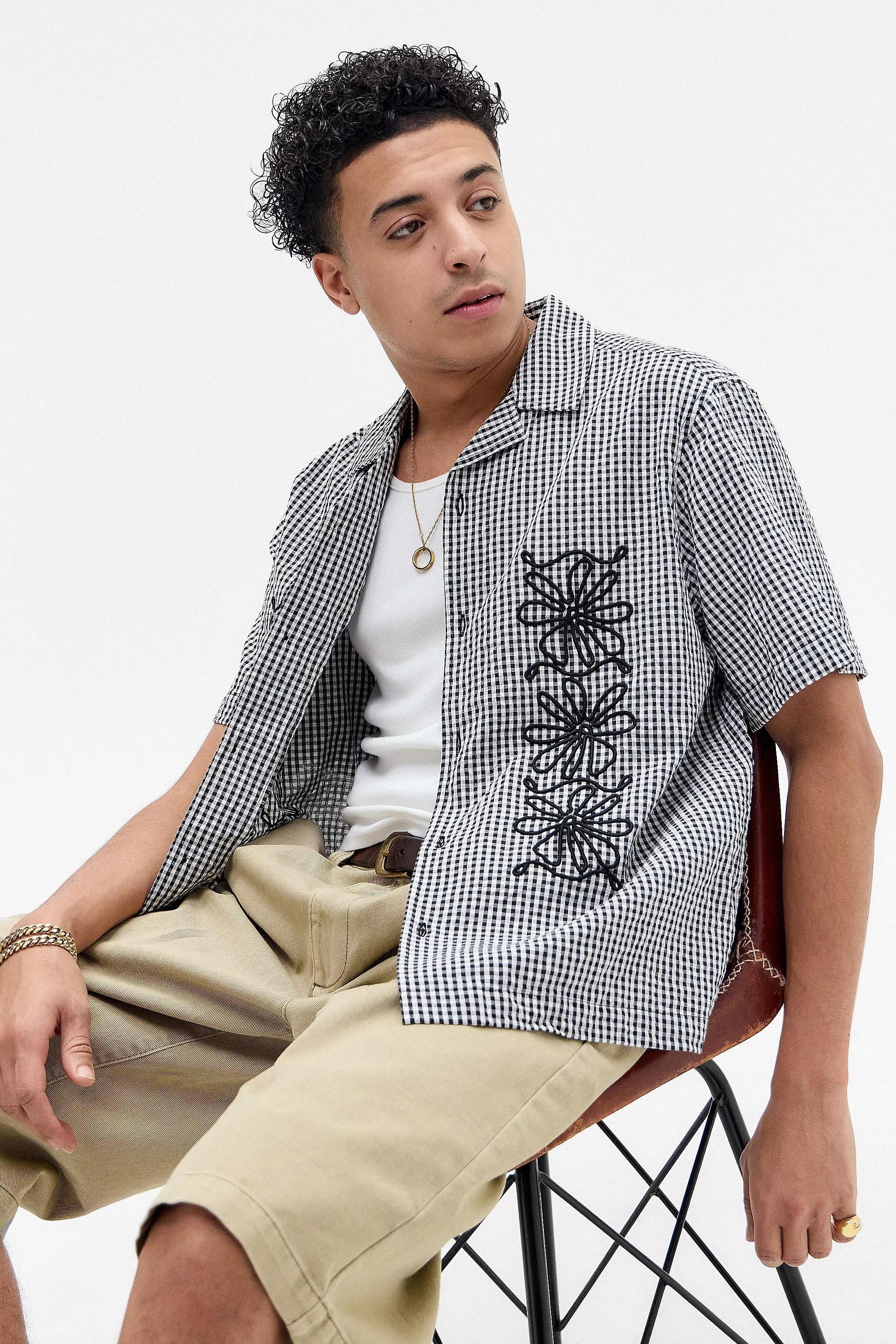 Black Bdg Khari Gingham Shirt, , large image number 4