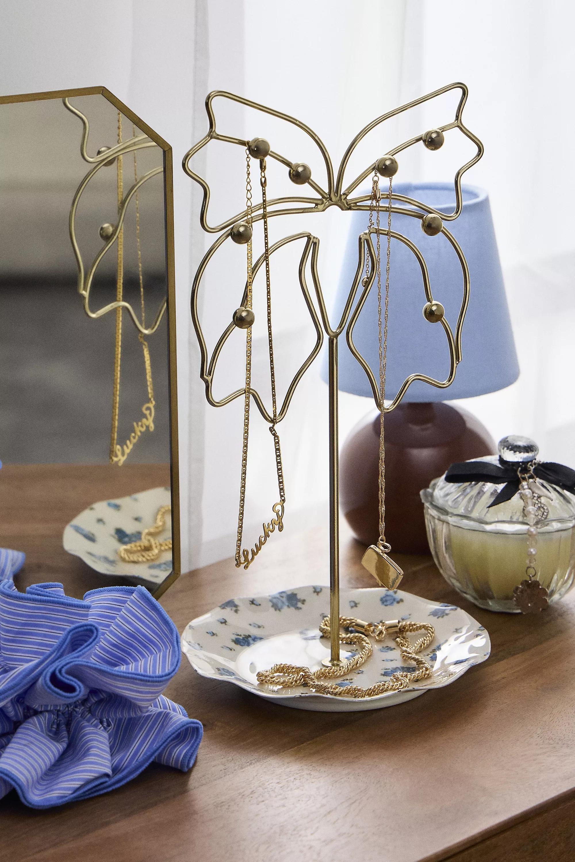 Gold Butterfly Jewellery Stand, ASSORT, large image number 0