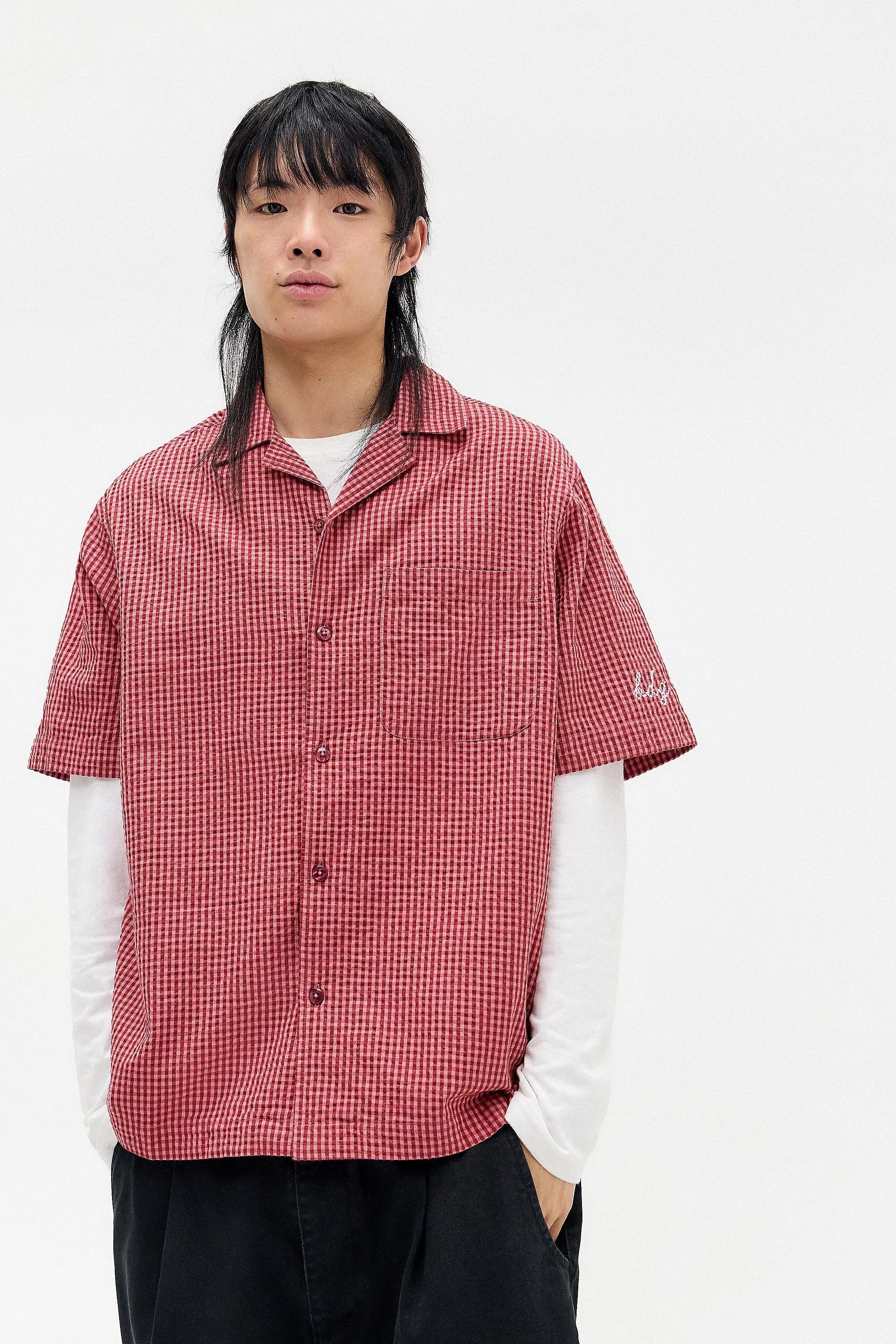 Red Bdg Gingham Short Sleeve Shirt, , large image number 0