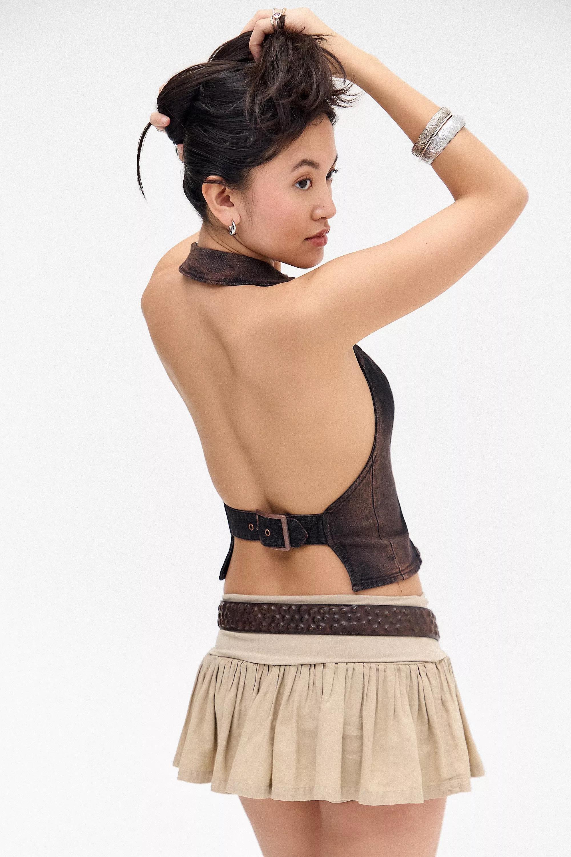 Brown Silence + Noise Julia Tank Top, BRN, large image number 3