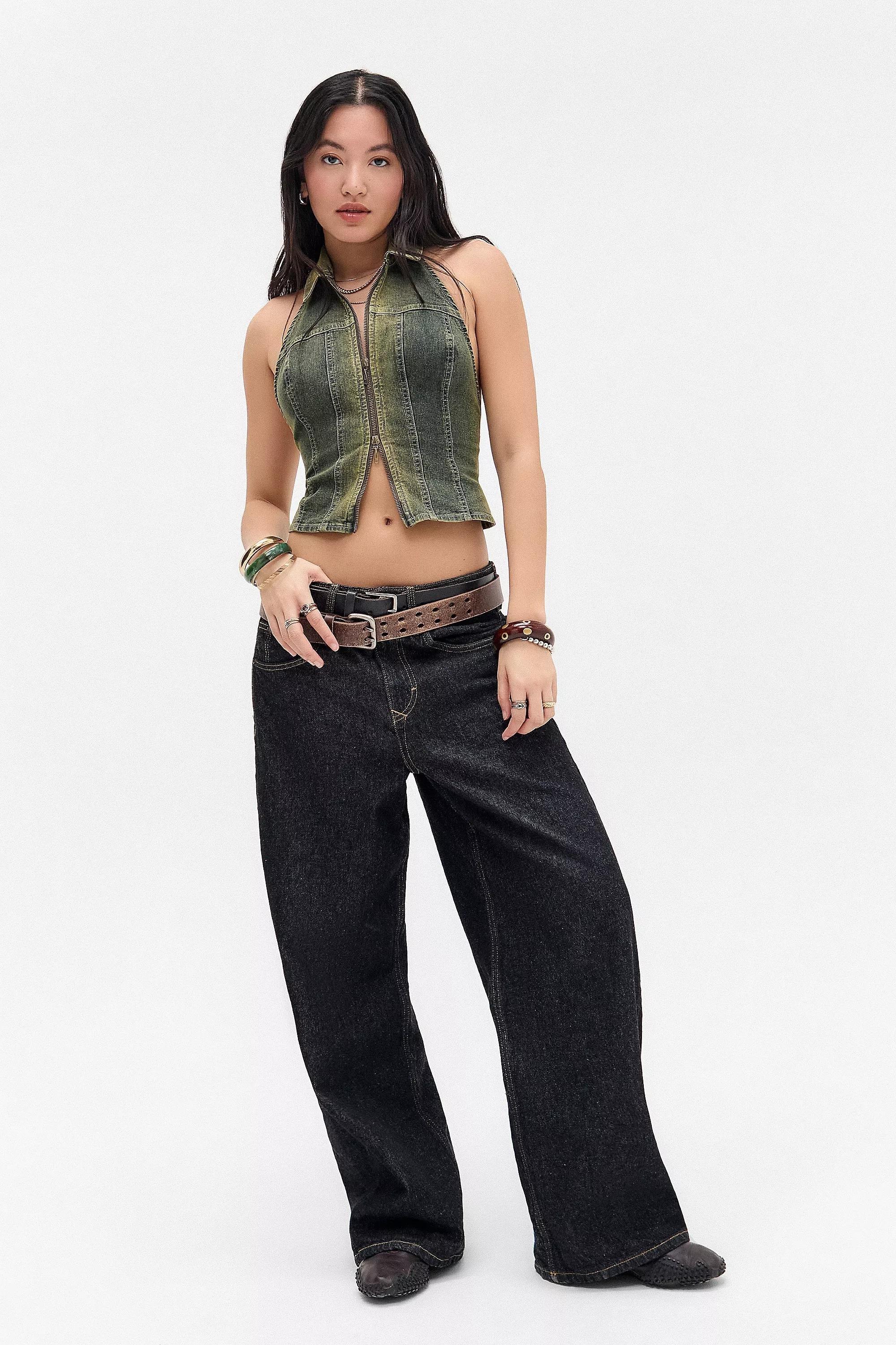 Green Silence + Noise Renee Halterneck Mesh Top, , large image number 1
