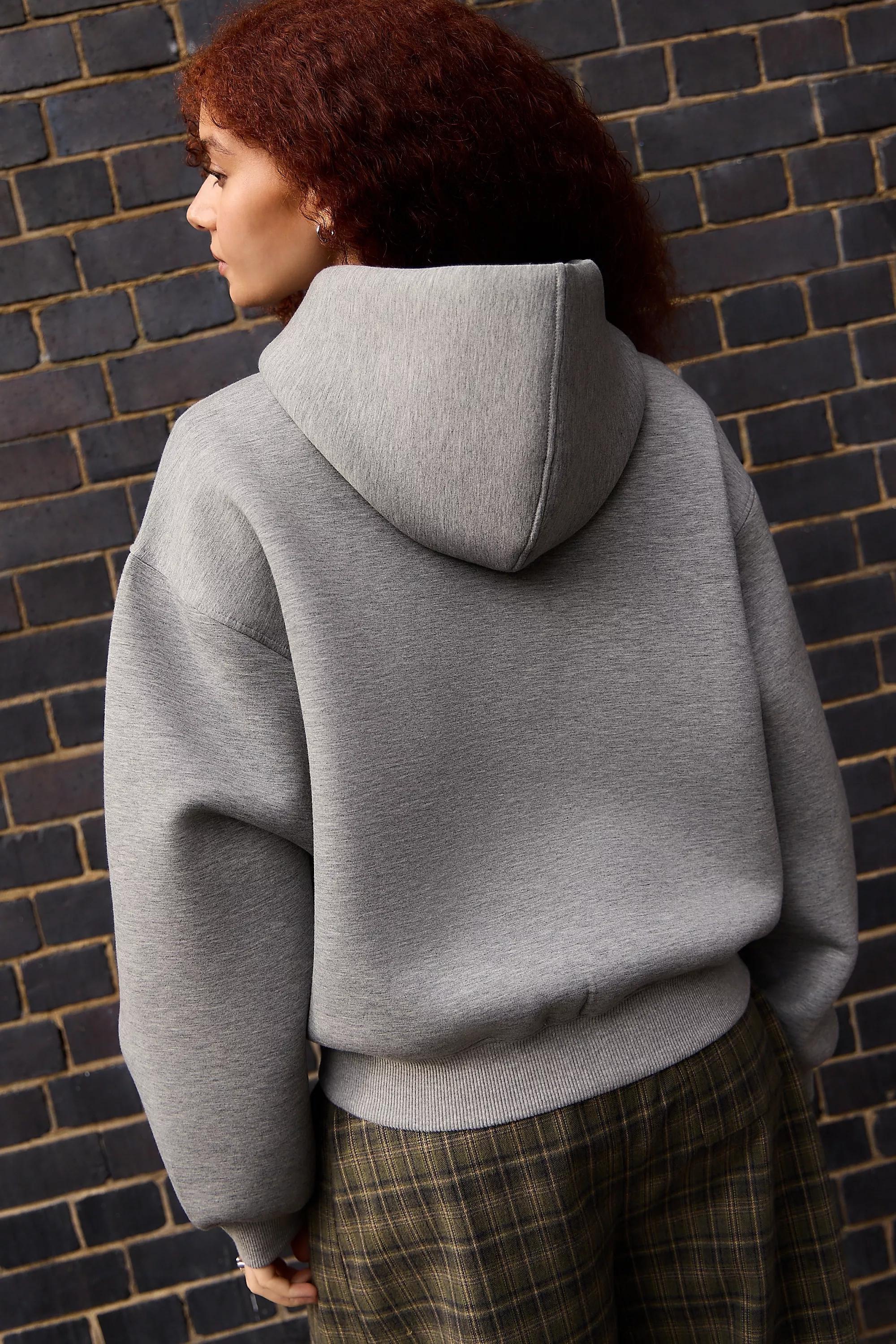 Grey Iets Frans... Grey Marl Scuba Hoodie, L GR, medium