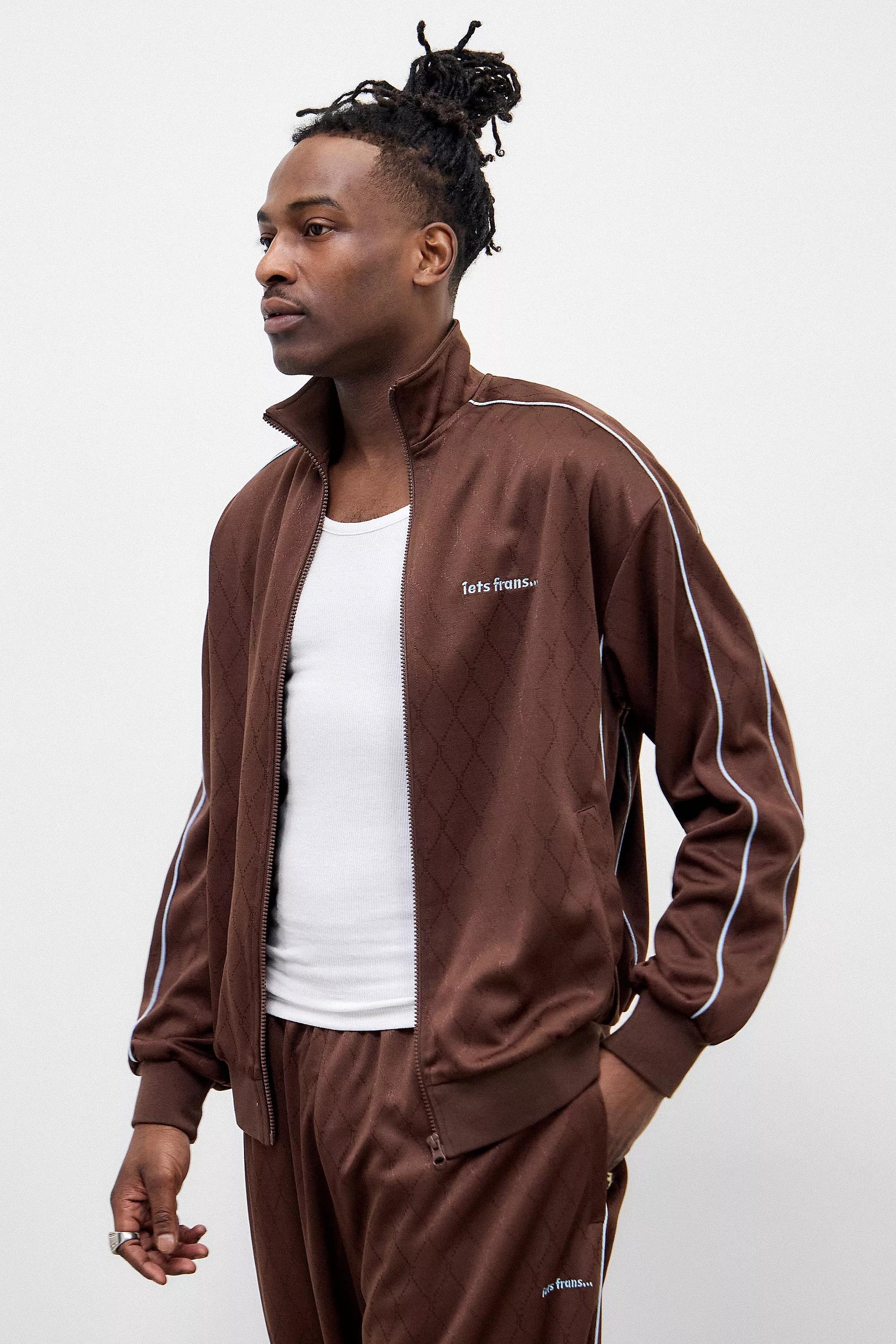 Brown Iets Frans... Monogram Track Jacket, , medium