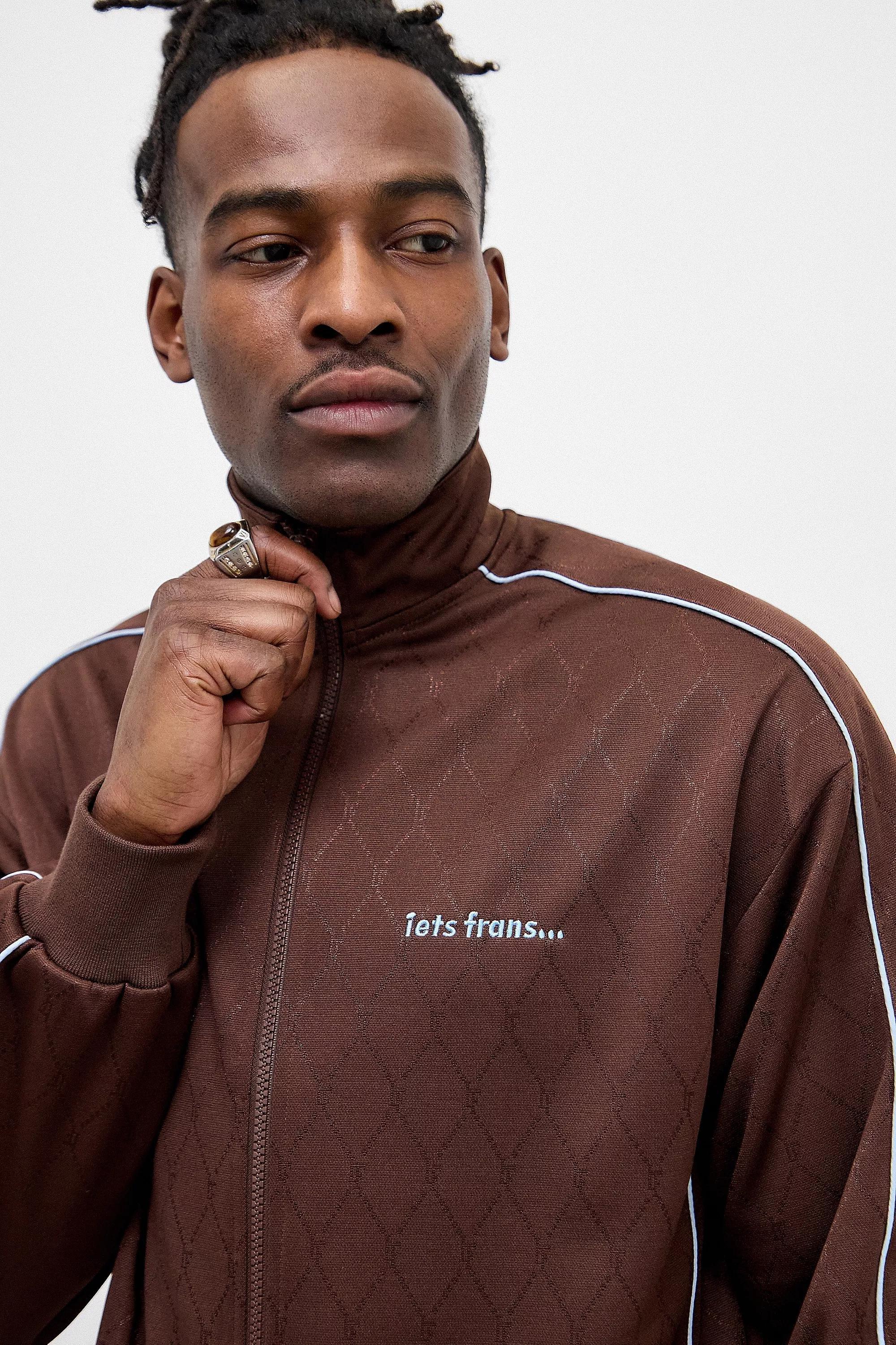 Brown Iets Frans... Monogram Track Jacket, , large image number 1