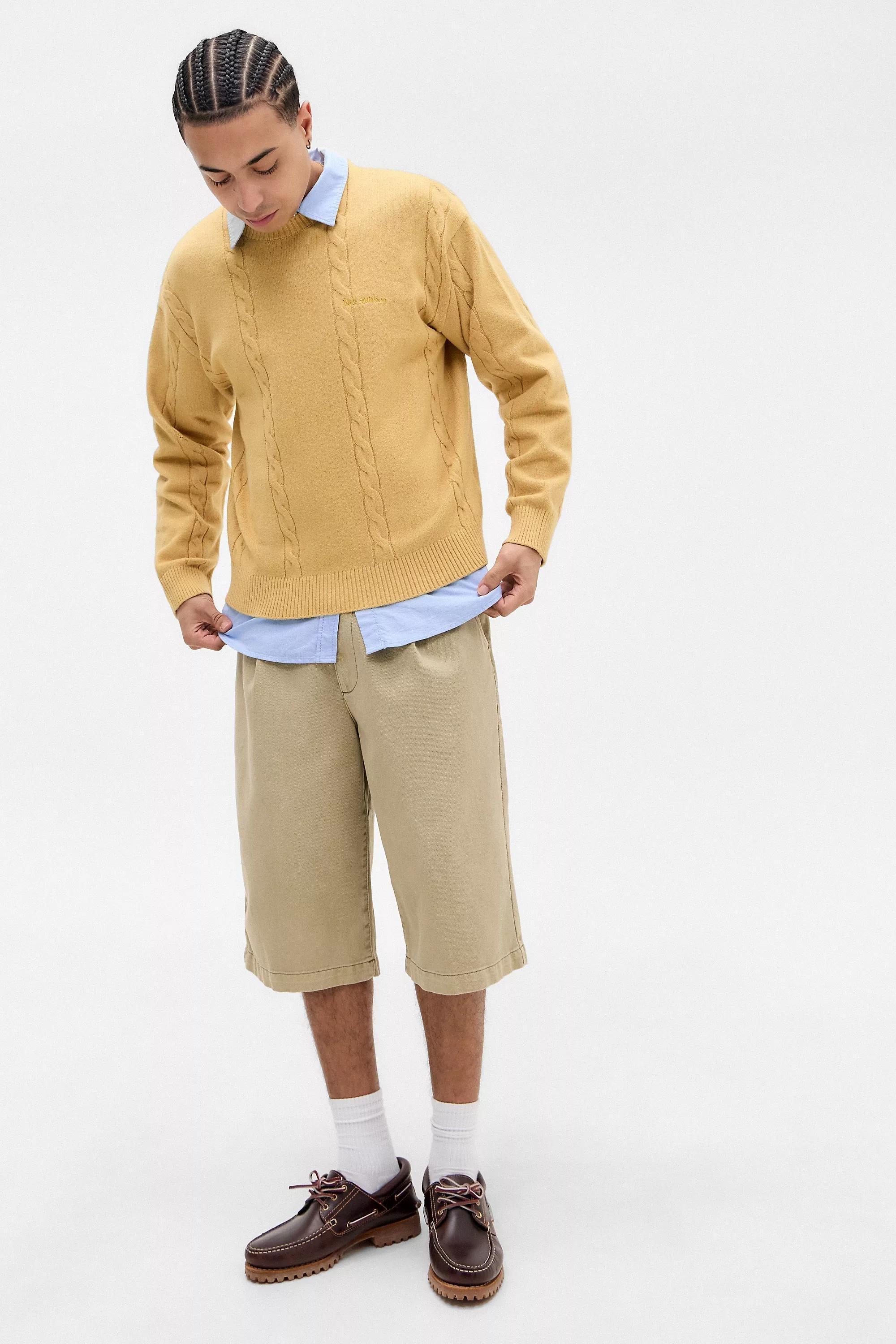 Yellow Iets Frans... Cable Knit Jumper, , large image number 1