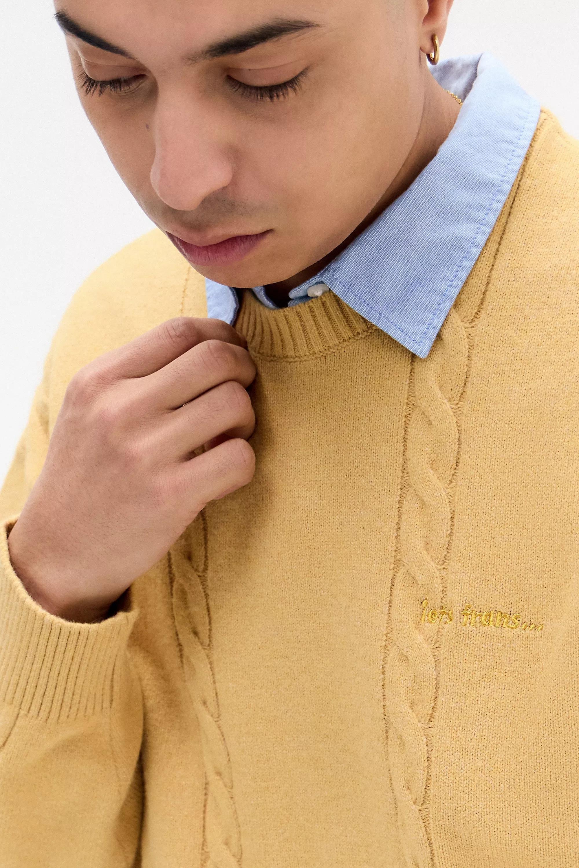 Yellow Iets Frans... Cable Knit Jumper, , large image number 2