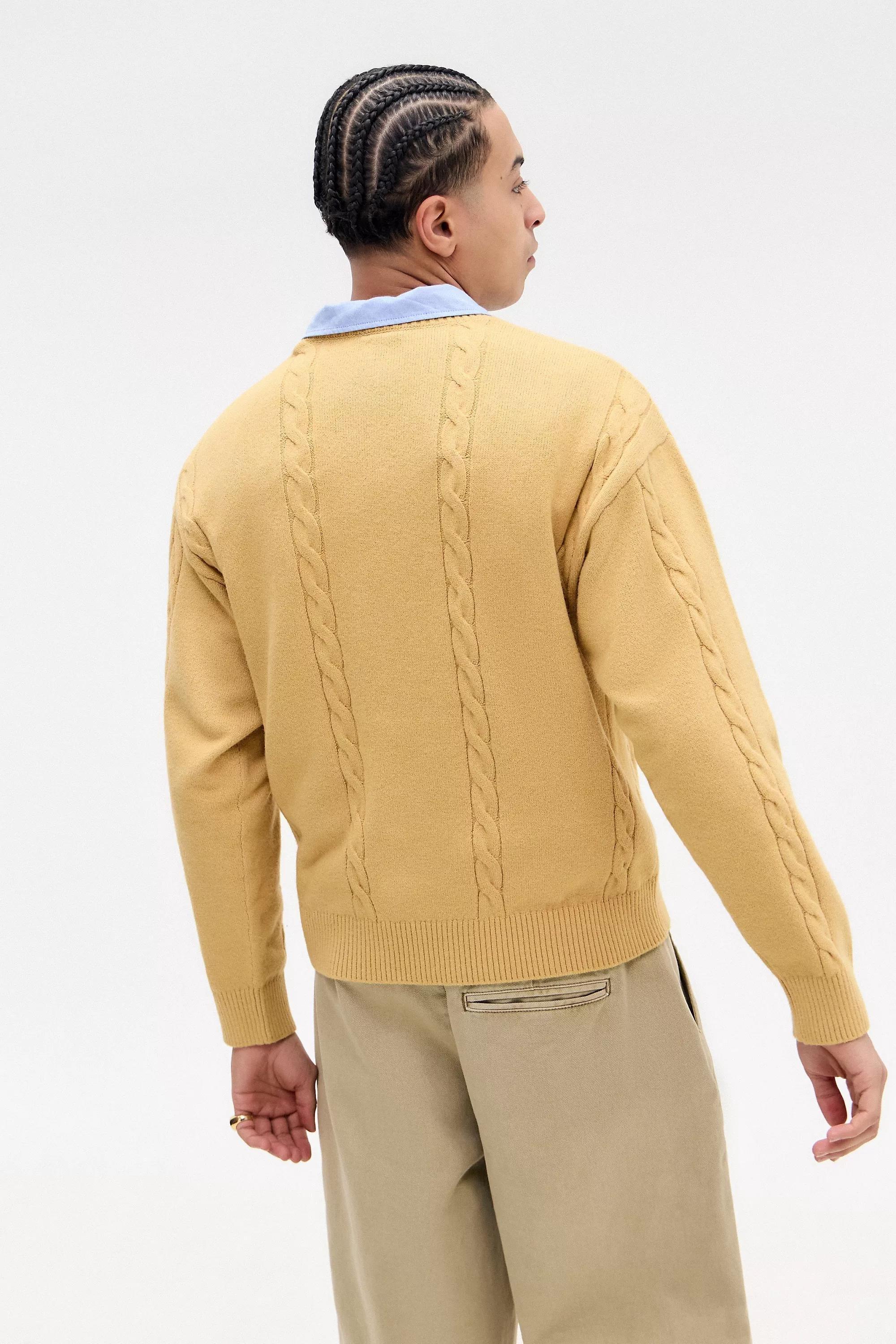 Yellow Iets Frans... Cable Knit Jumper, , large image number 3
