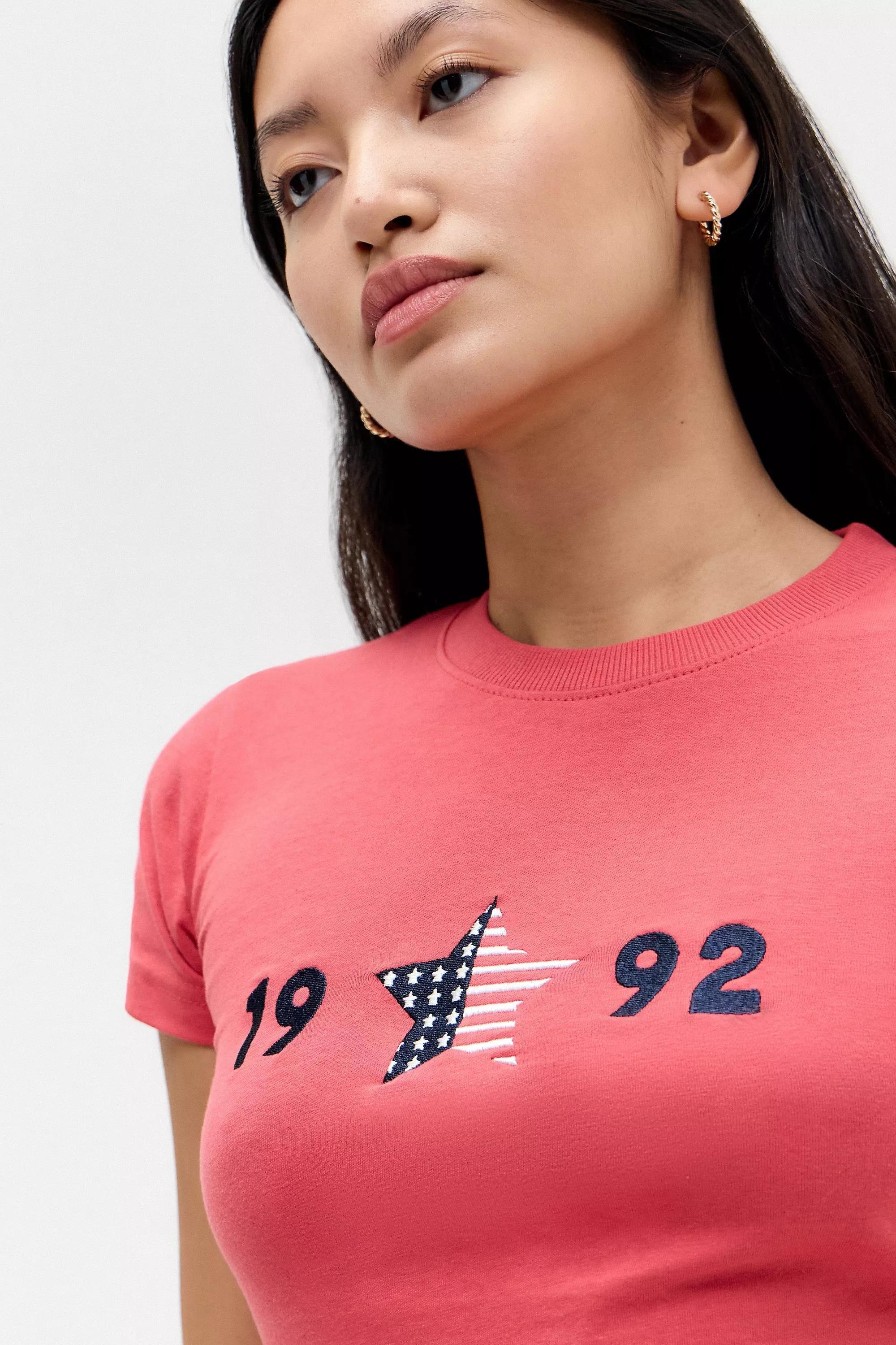 Red Detailed Printed T-Shirt, , large image number 2