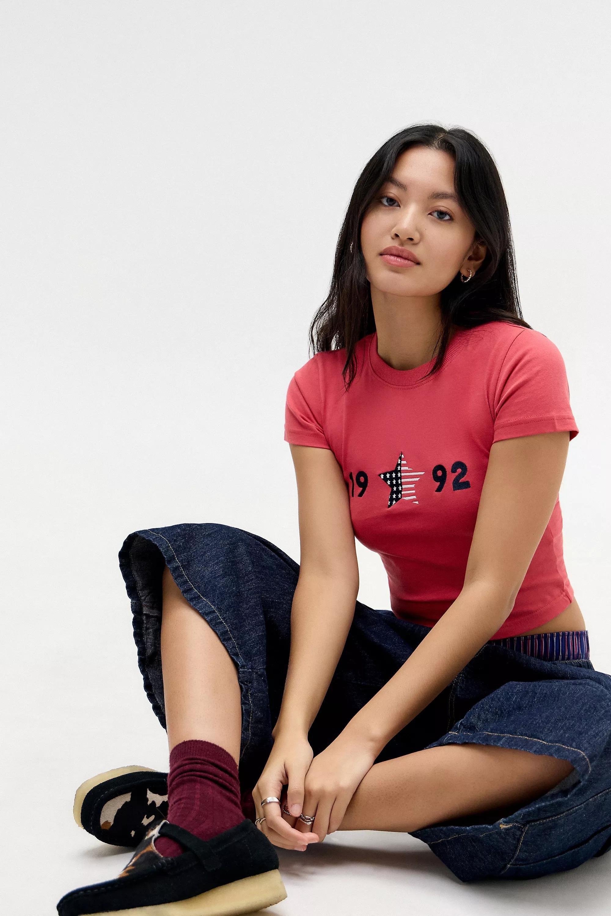 Red Detailed Printed T-Shirt, , large image number 4