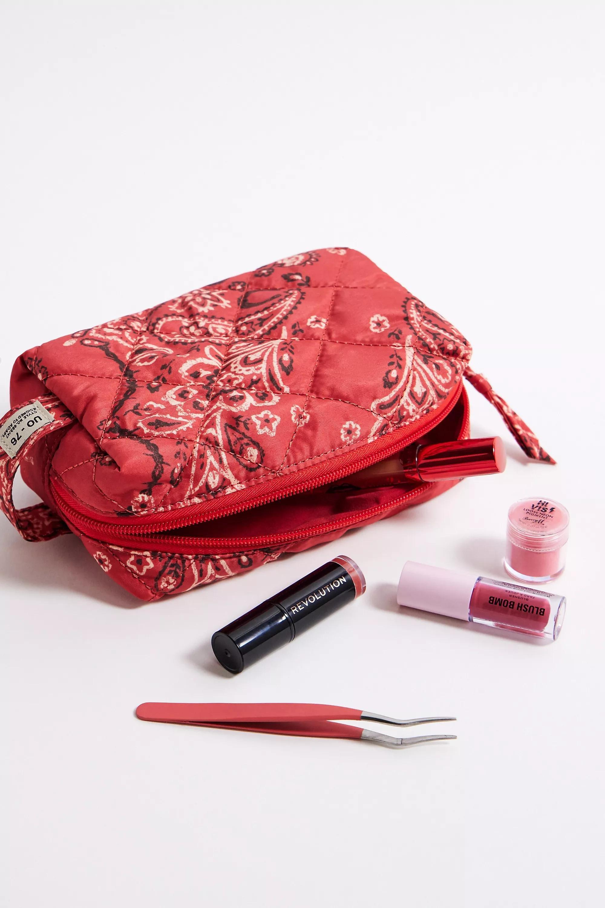 Red Cord Pencil Case, RED, large image number 1