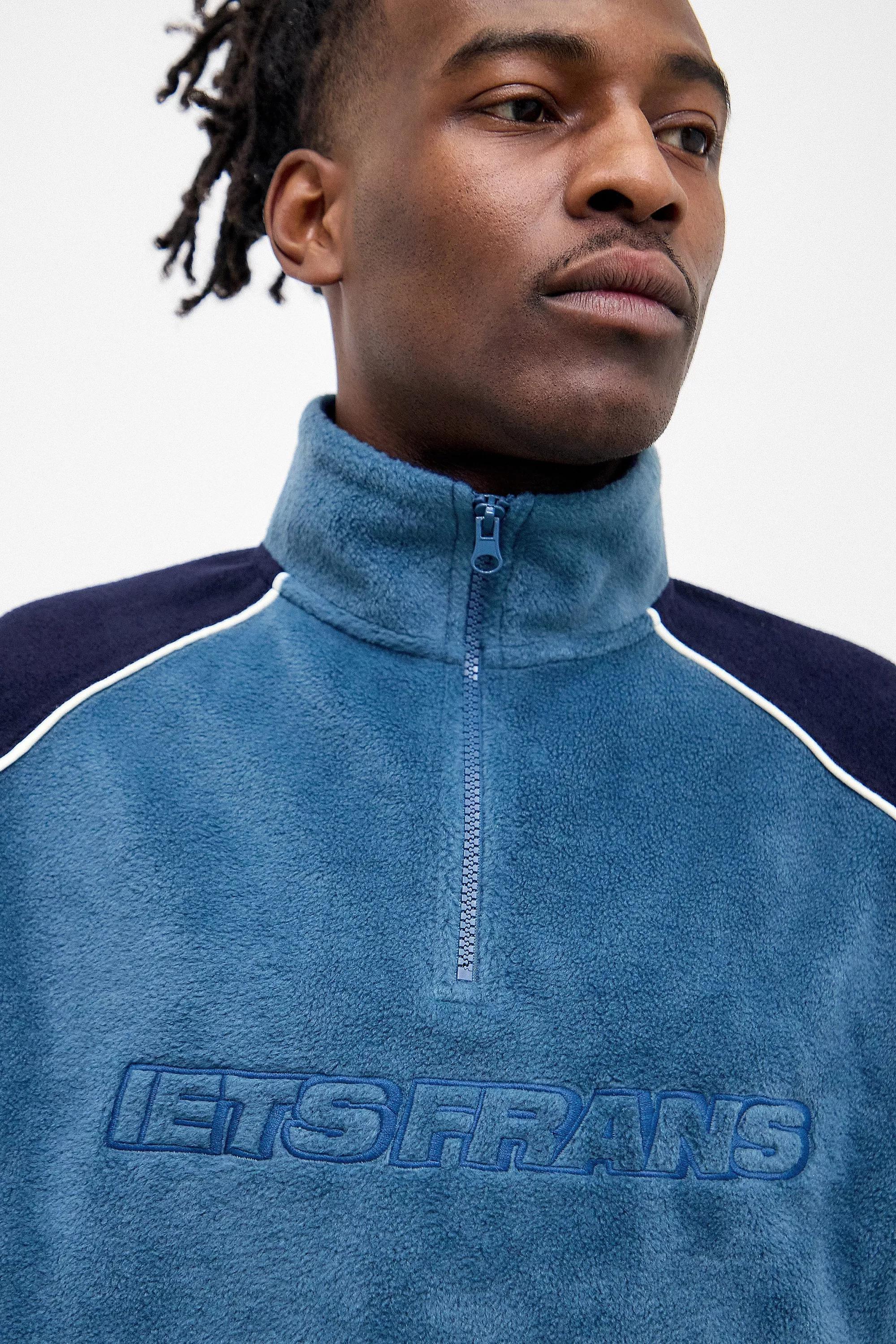 iets frans... Light Teal Panel Fleece, , large image number 1