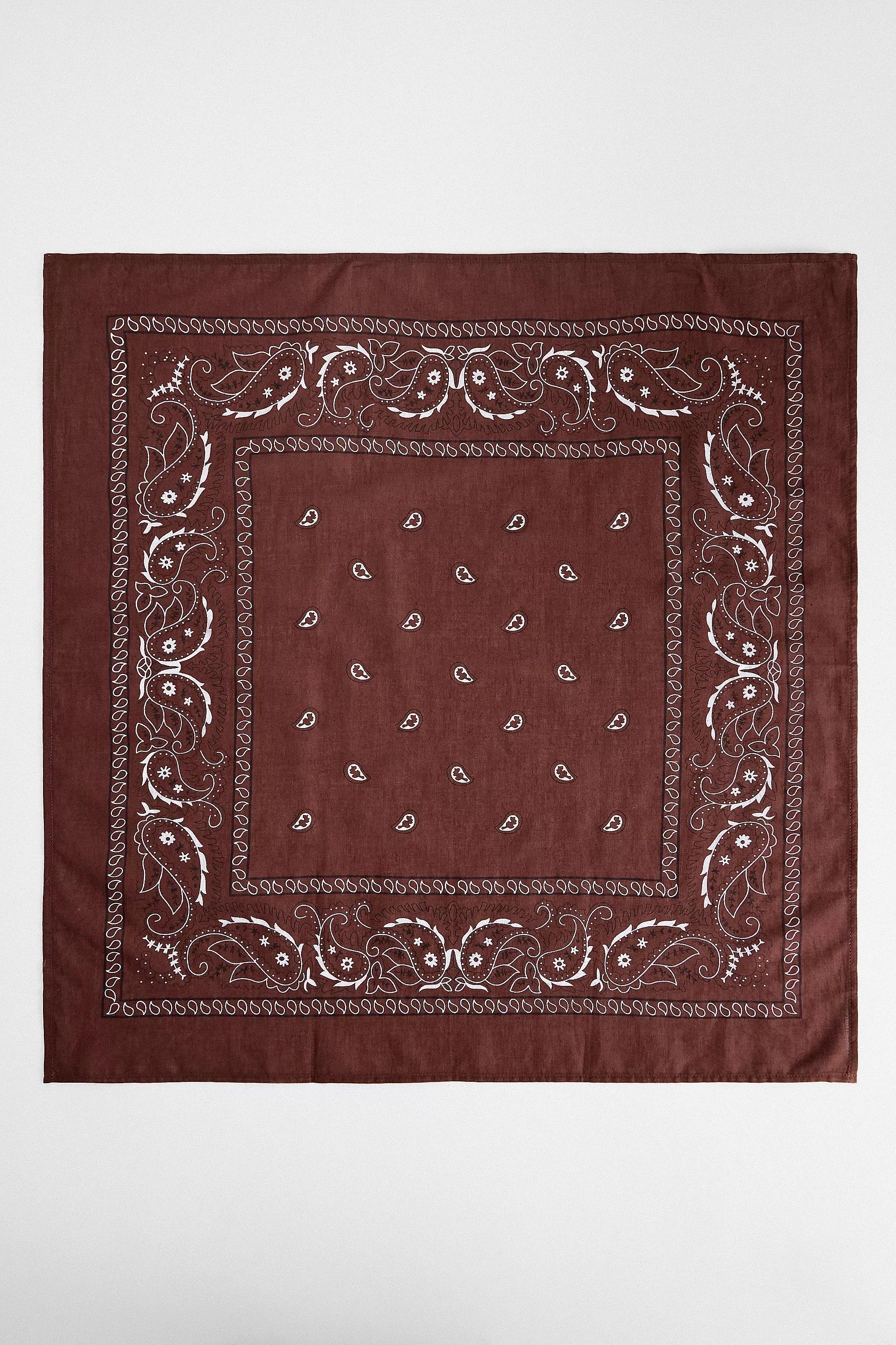 Brown Uo Cotton Bandana Headscarf, CHOC, large image number 1
