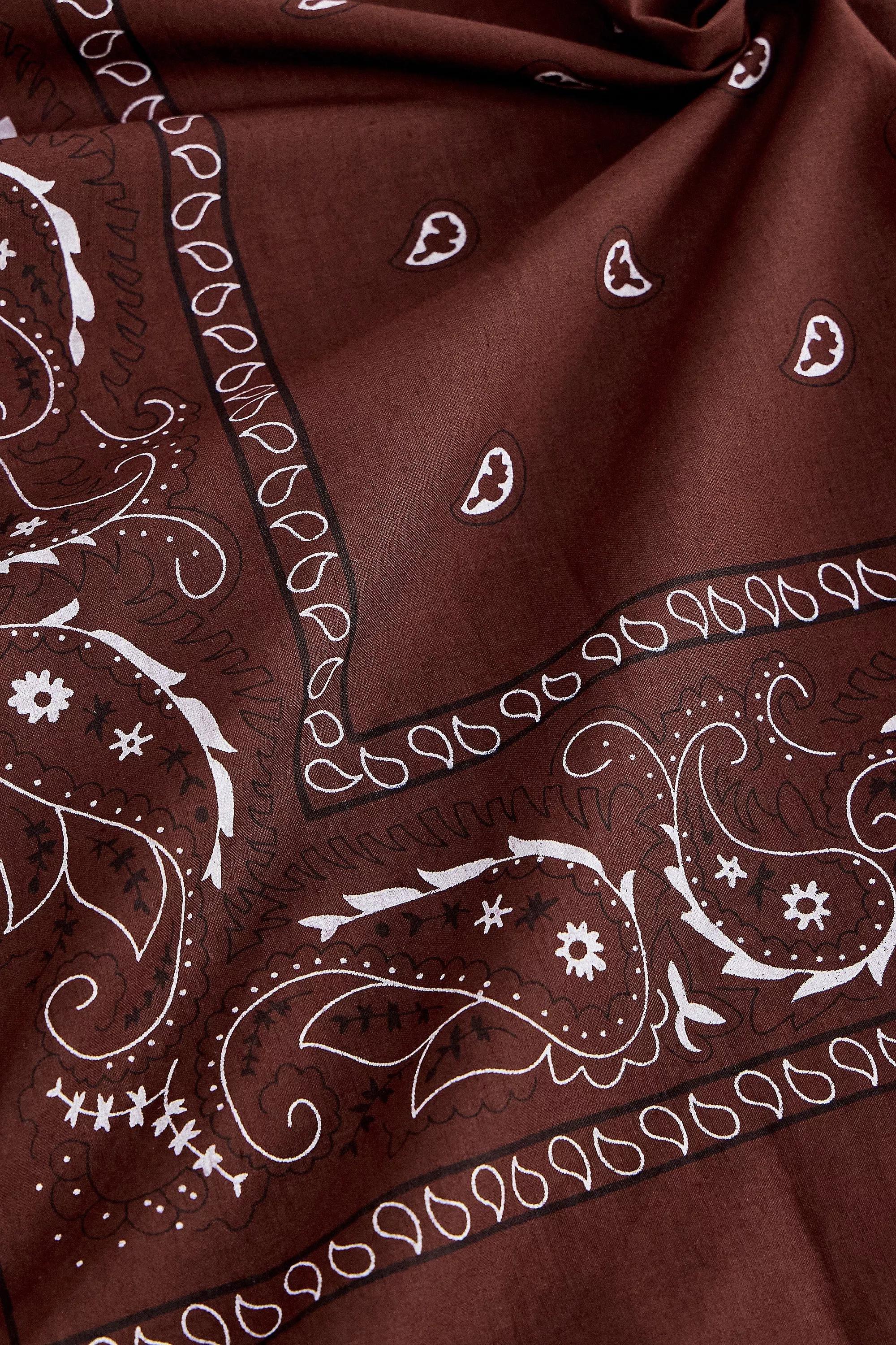 Brown Uo Cotton Bandana Headscarf, CHOC, large image number 5