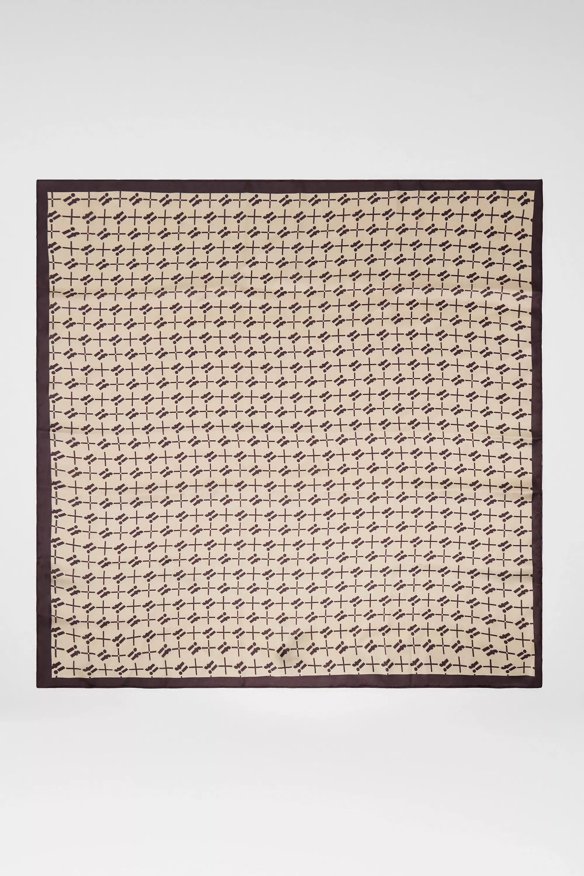Multicolour Iets Frans... Monogram Silky Headscarf, BRN, large image number 1