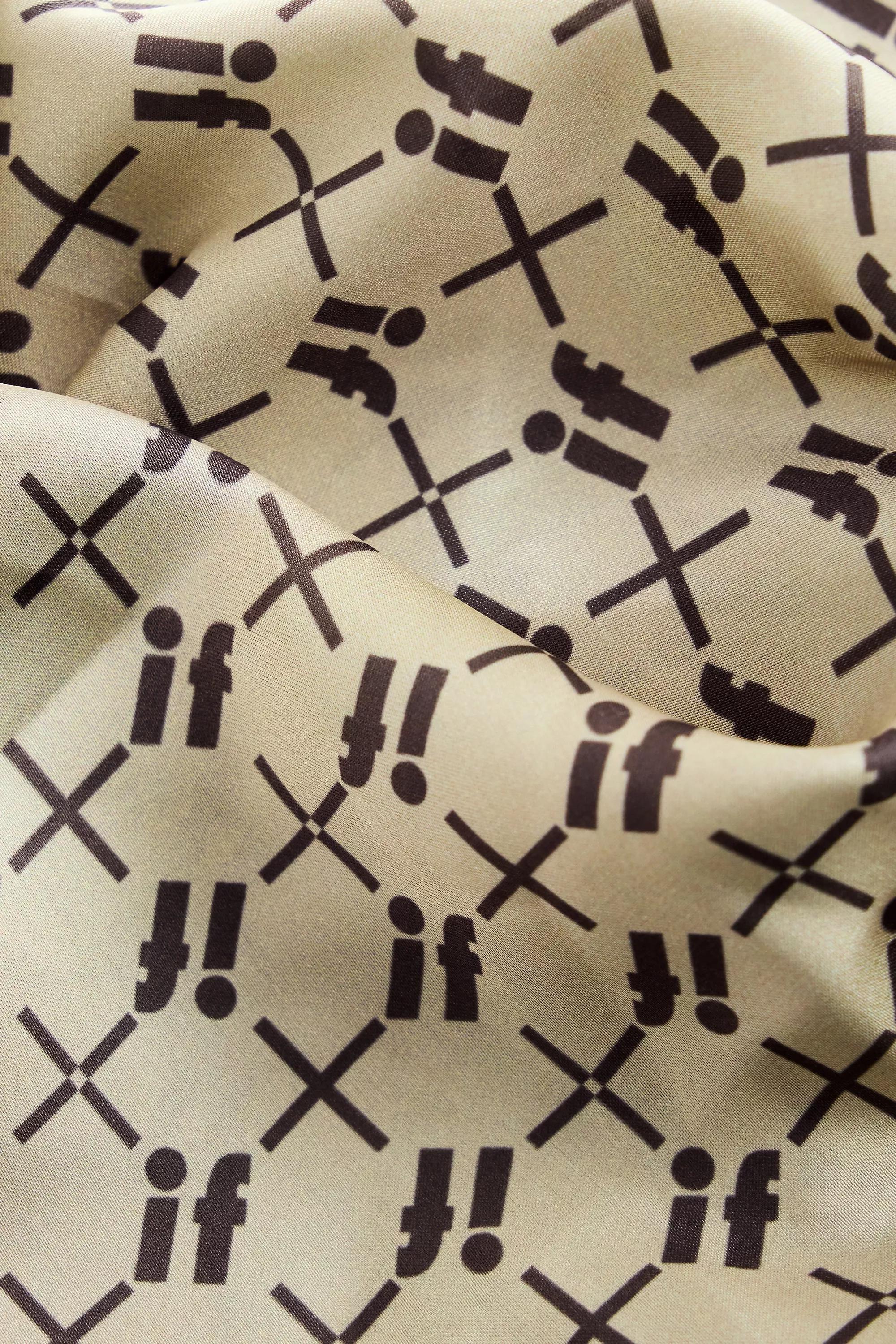Multicolour Iets Frans... Monogram Silky Headscarf, BRN, large image number 3