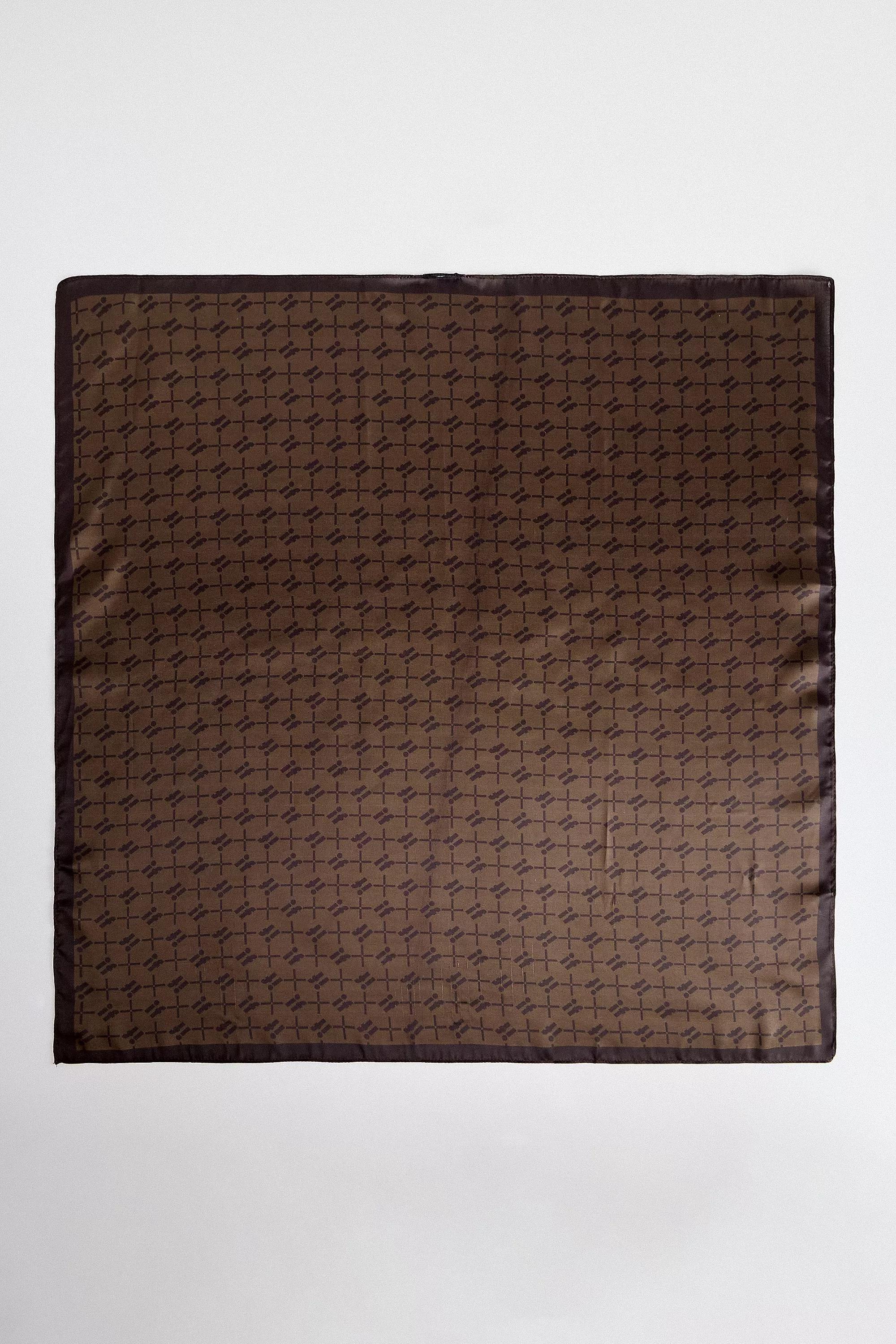 Brown Iets Frans... Monogram Silky Headscarf, CHOC, large image number 2
