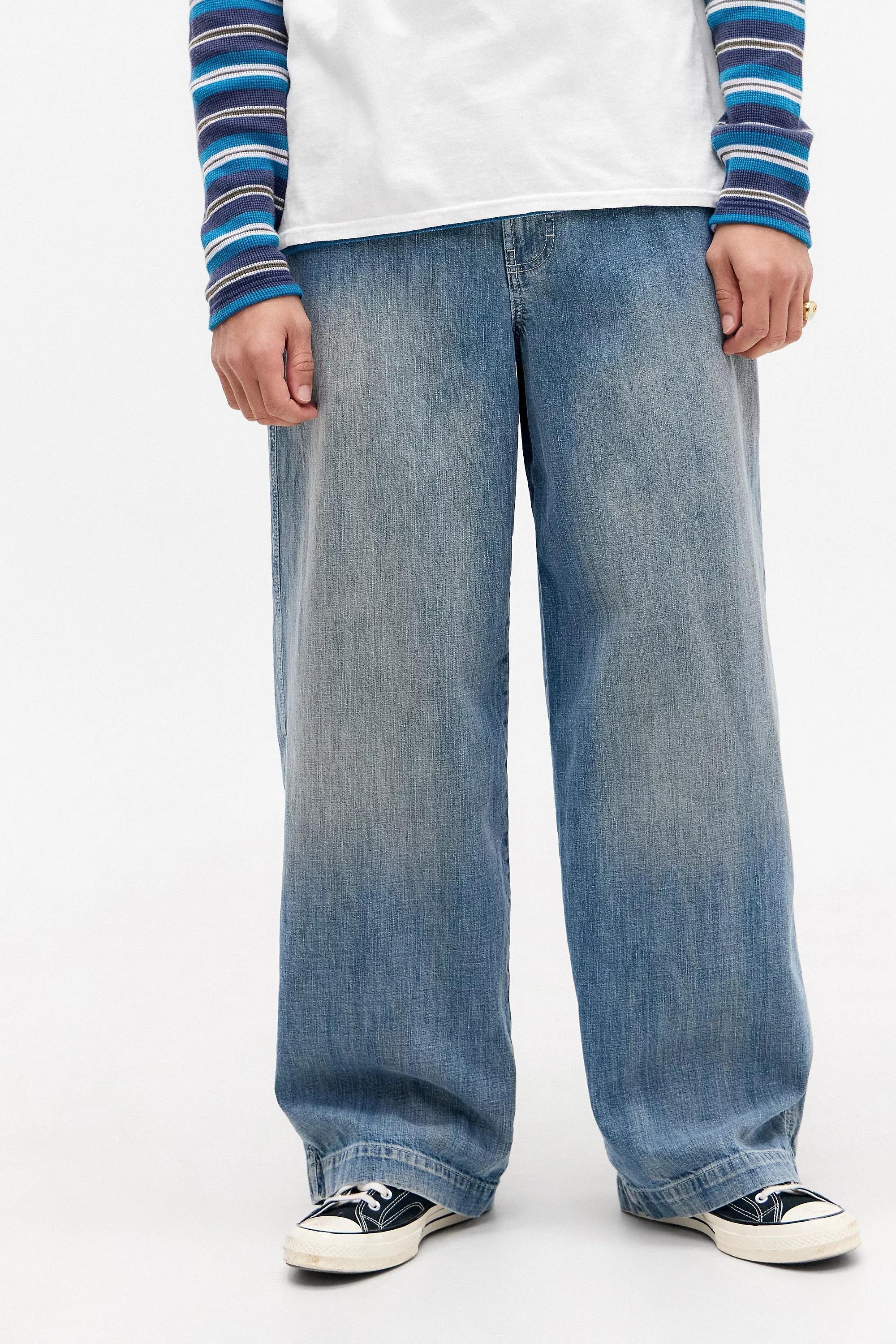 Blue Bdg Blue Crosshatched Jeans, , large image number 0