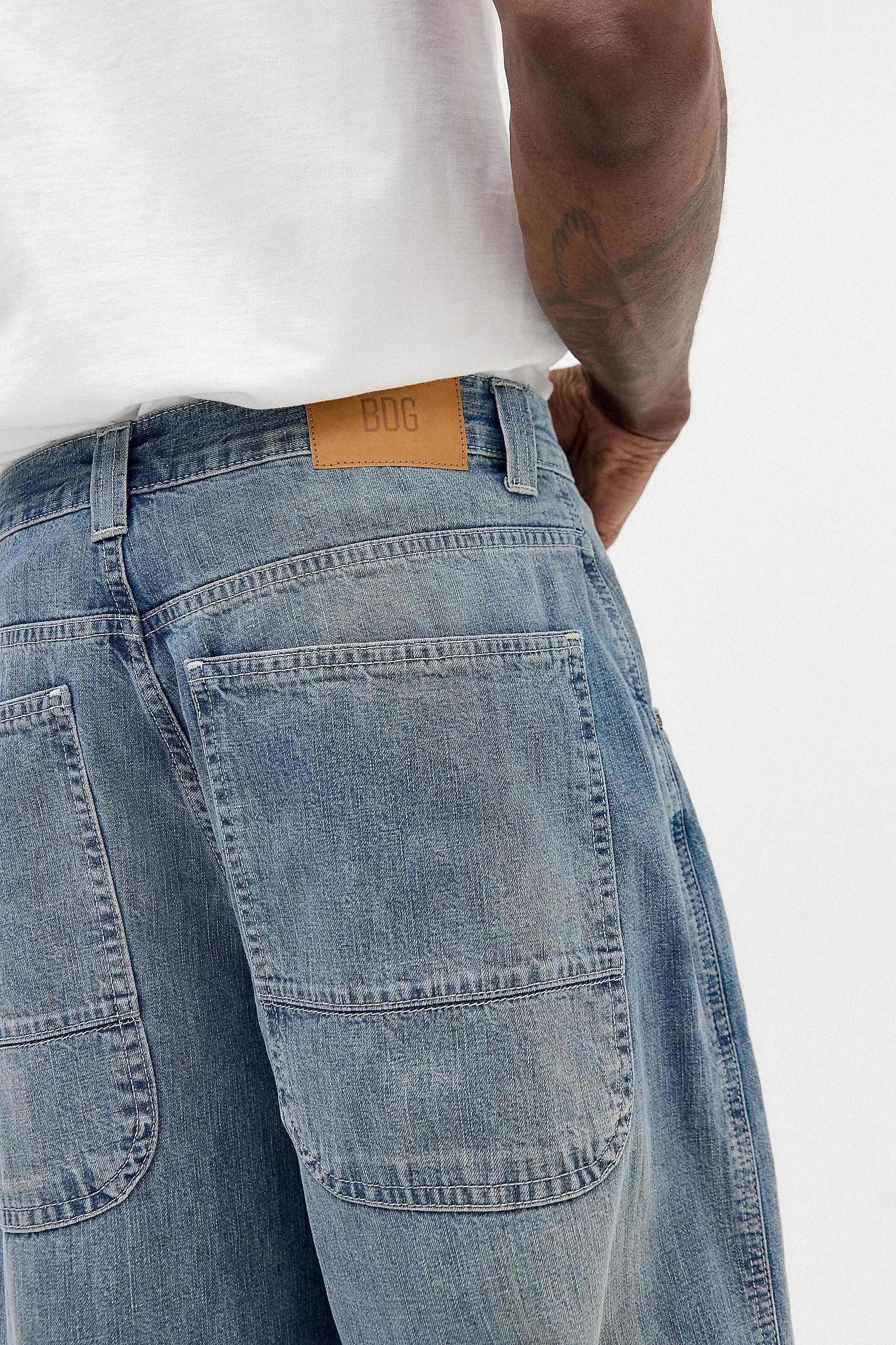 Blue Bdg Blue Crosshatched Jeans, BLUE, medium