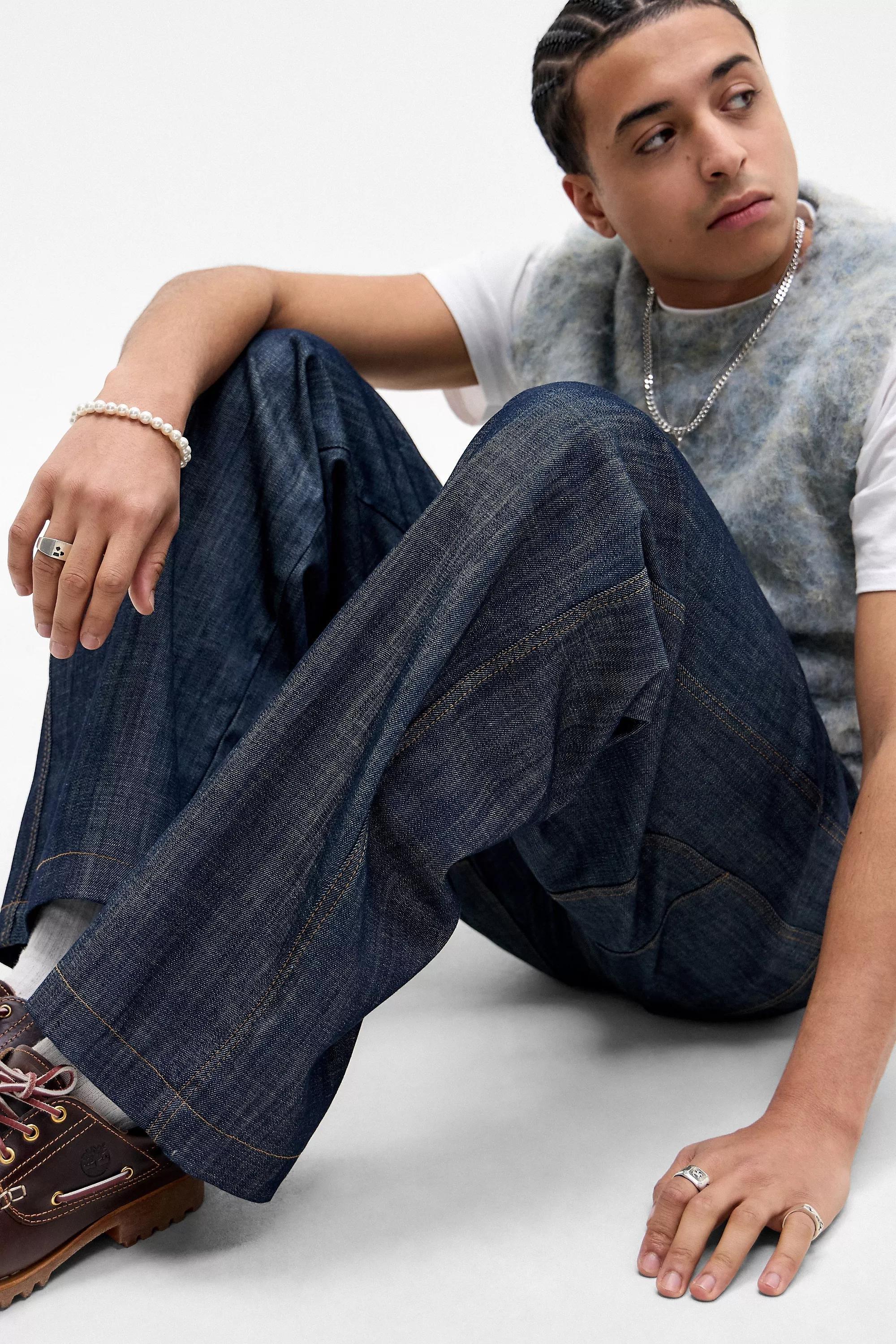 Blue Bdg Neo Raw Denim Trousers, , large image number 2